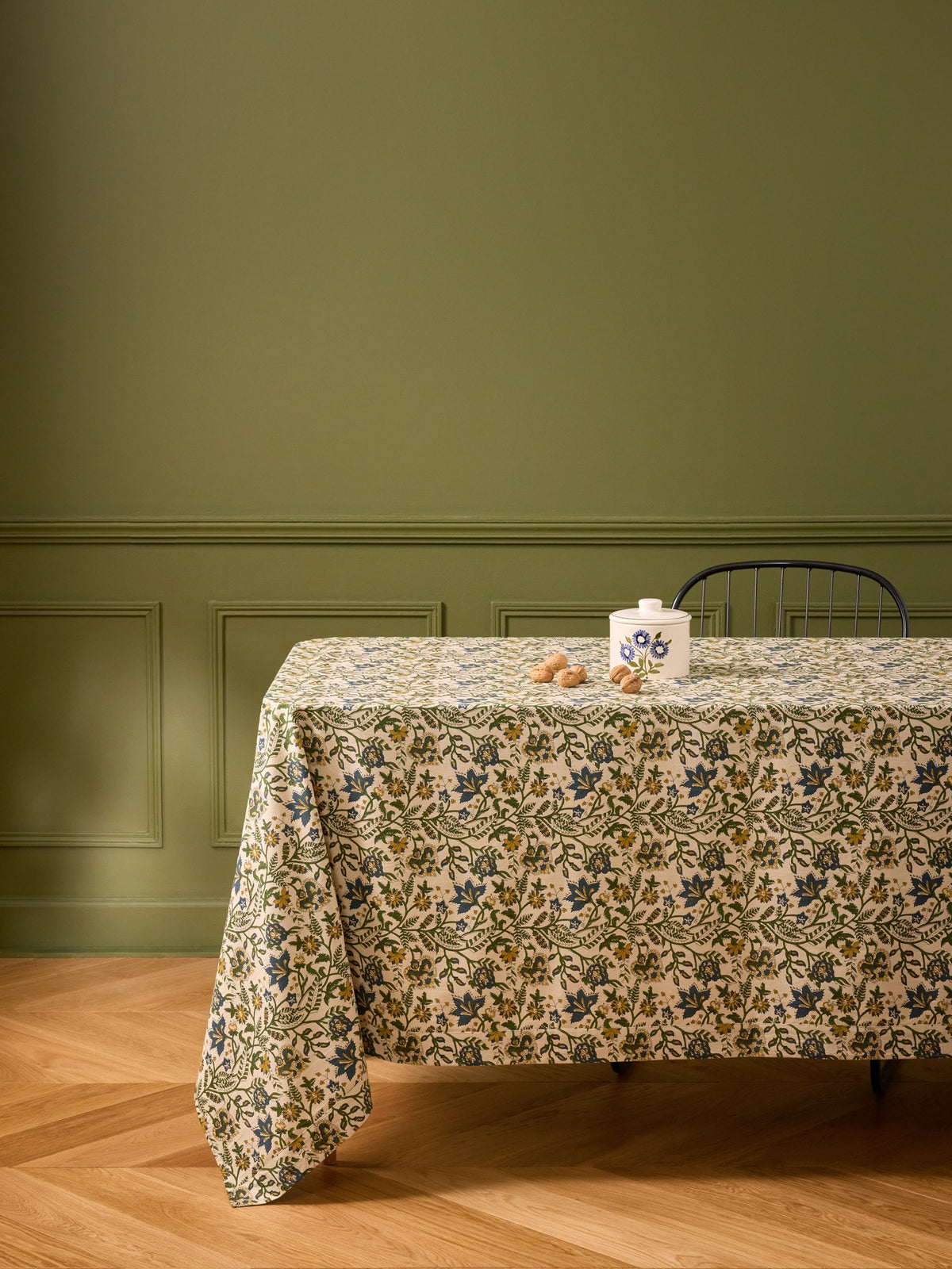 Indian print cotton tablecloth