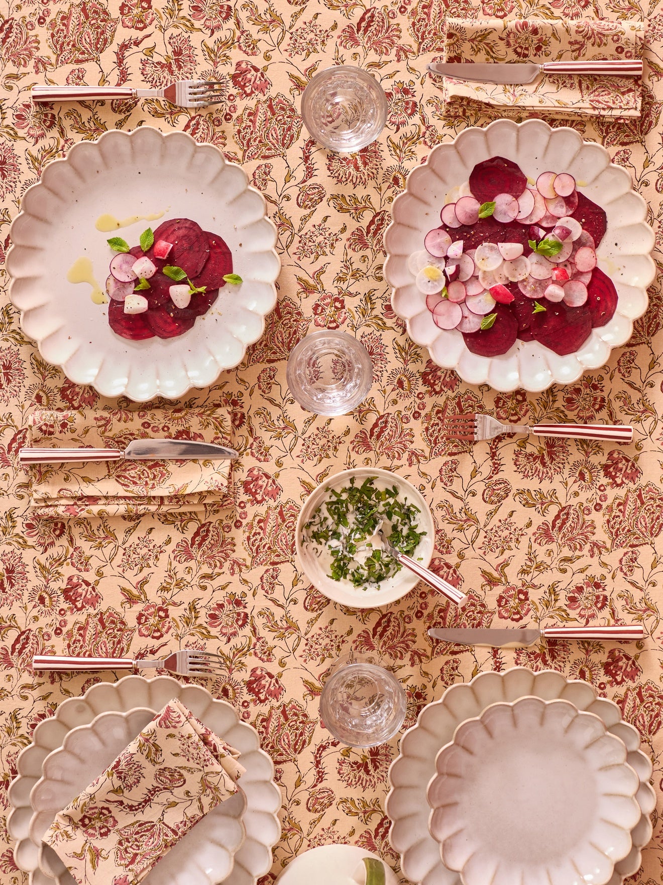 Indian Punjabi print cotton tablecloth