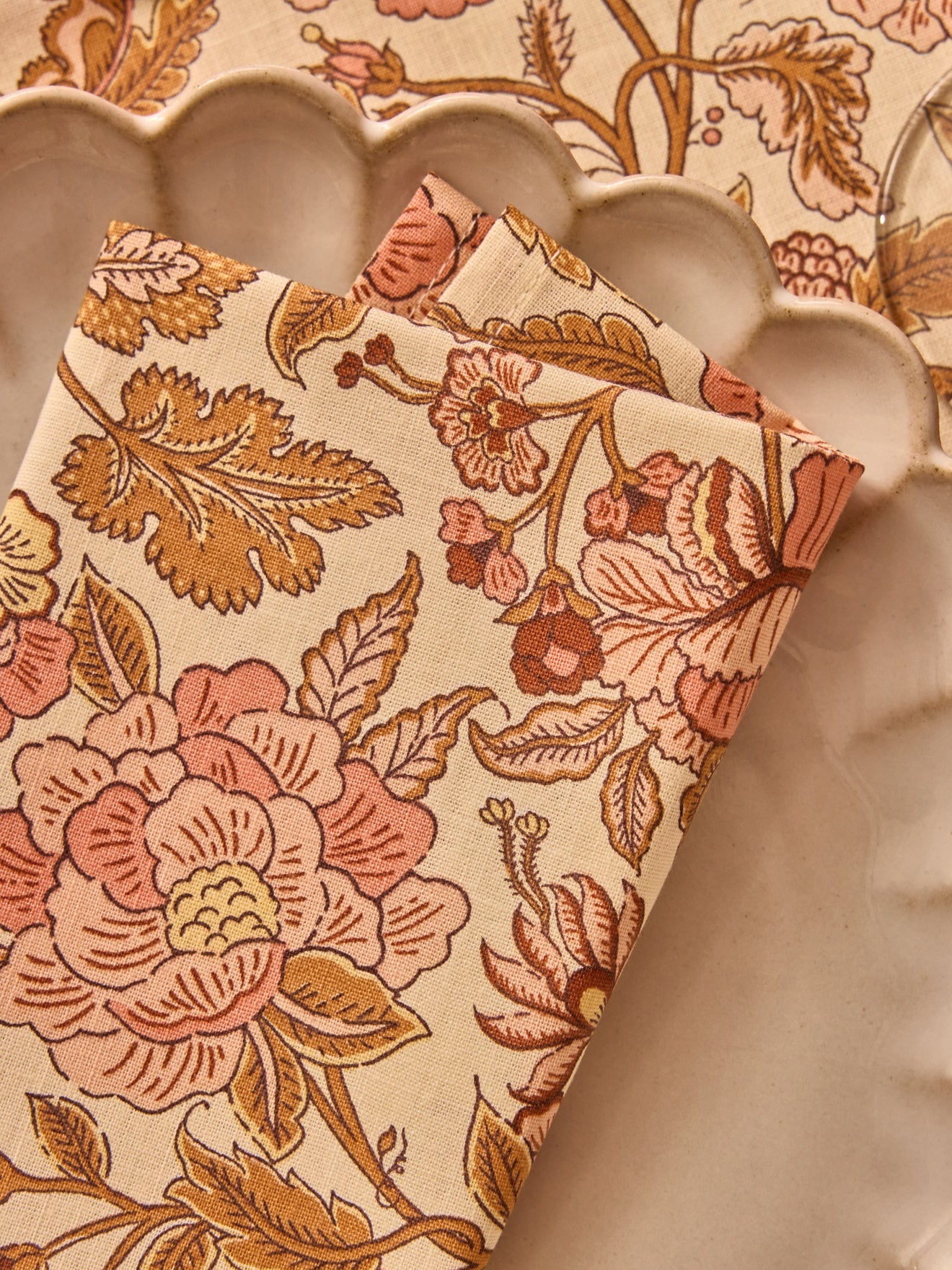 Set of 4 print napkins