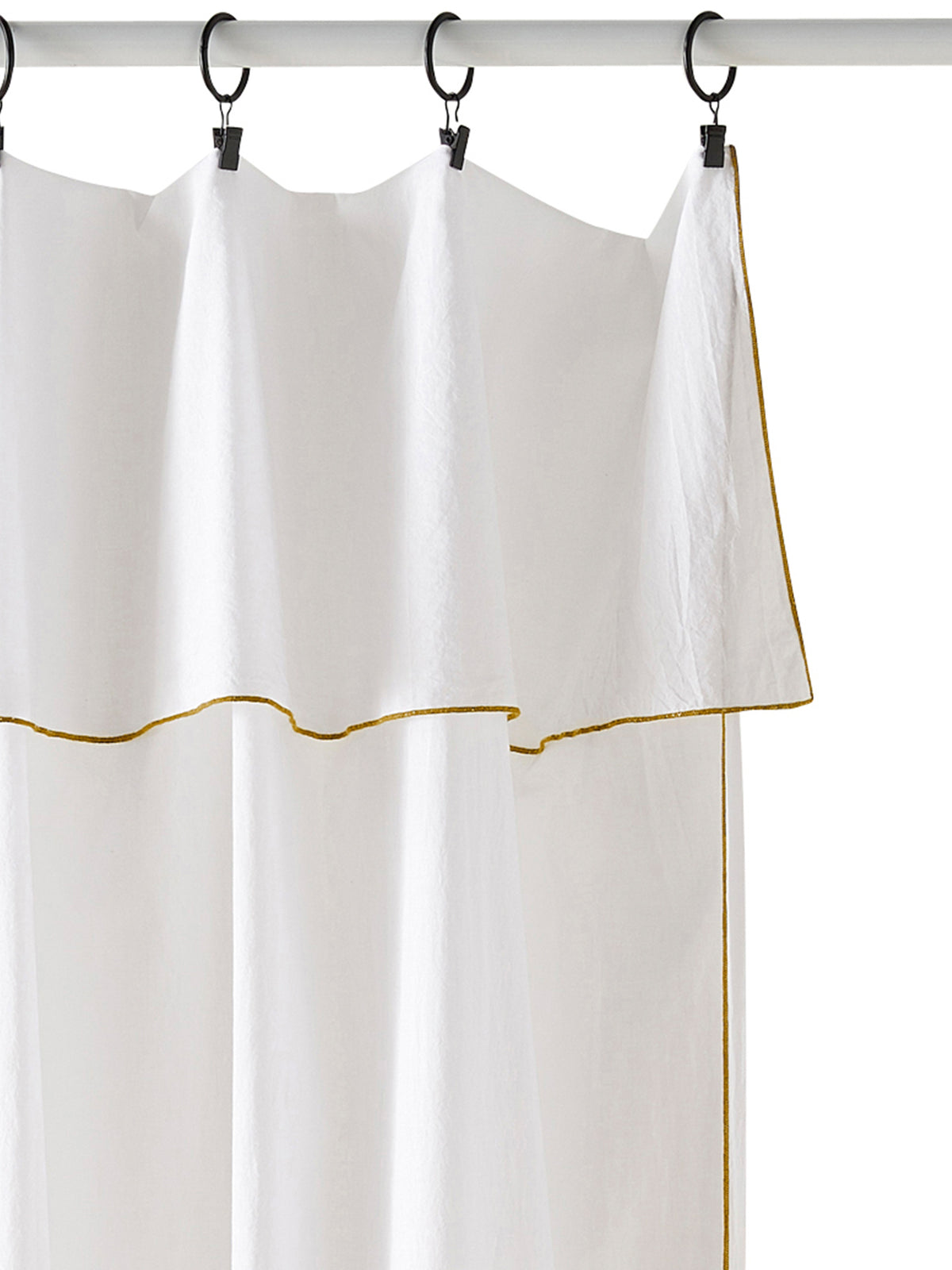 Panneau voile de coton finition point bourdon