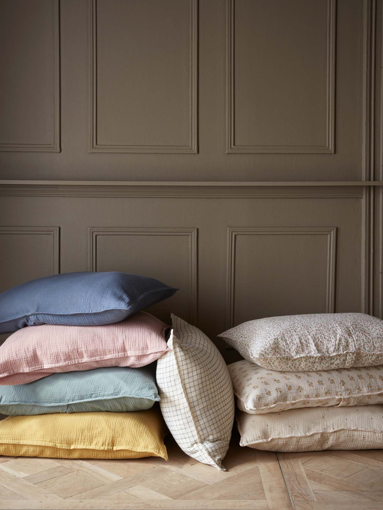 Taie d'oreiller enfant gaze de coton "Gaufrée"