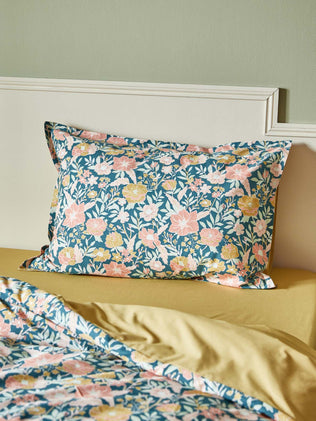 Vintage Floral cotton percale pillowcase