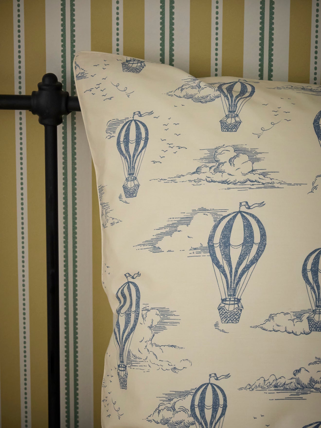 Hot-Air Balloon cotton percale pillowcase