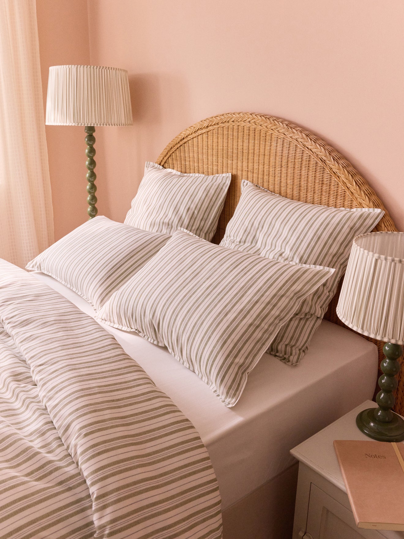 Taie d'oreiller coton tramé aspect lin "Transat"