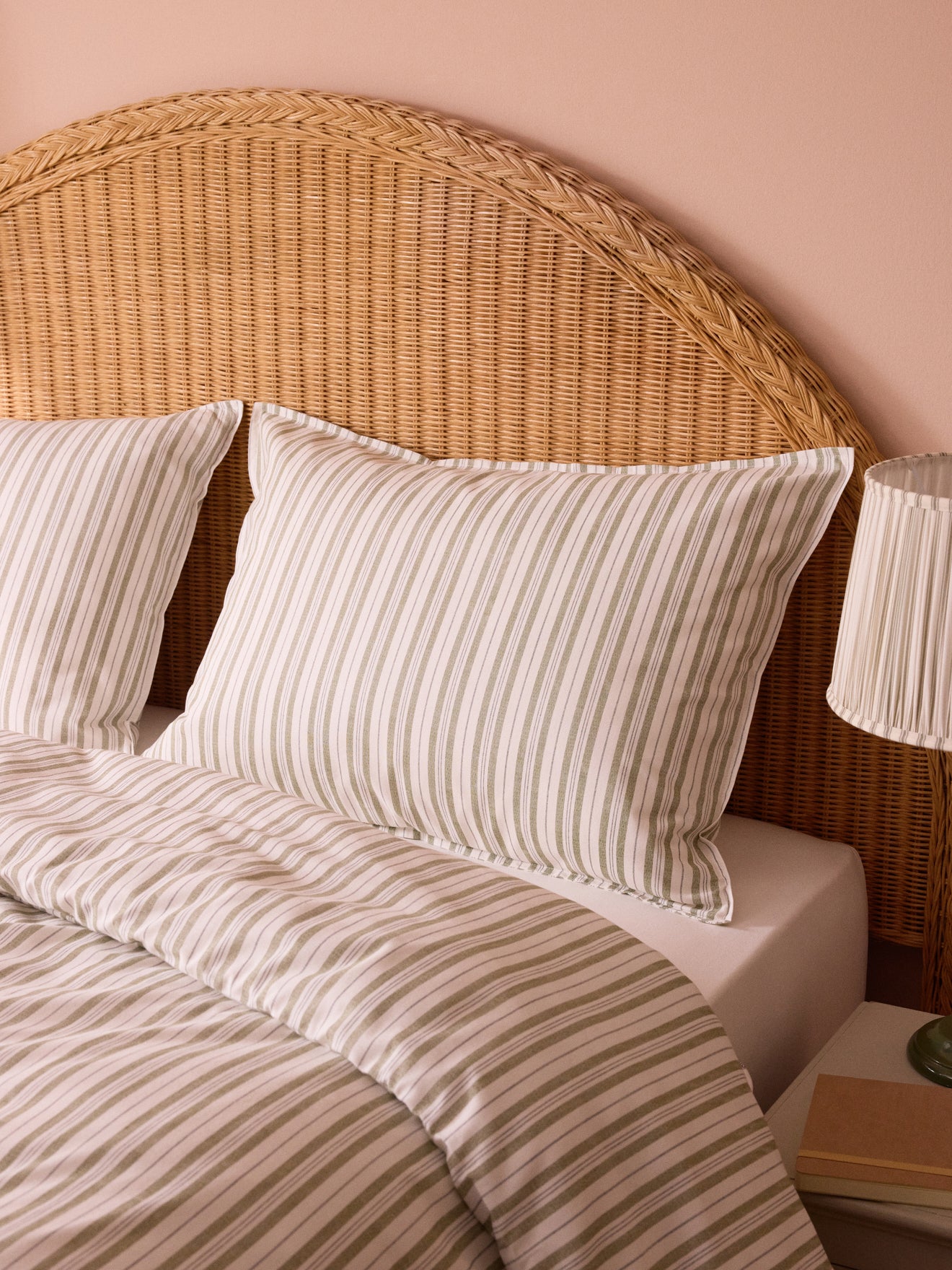 Taie d'oreiller coton tramé aspect lin "Transat"