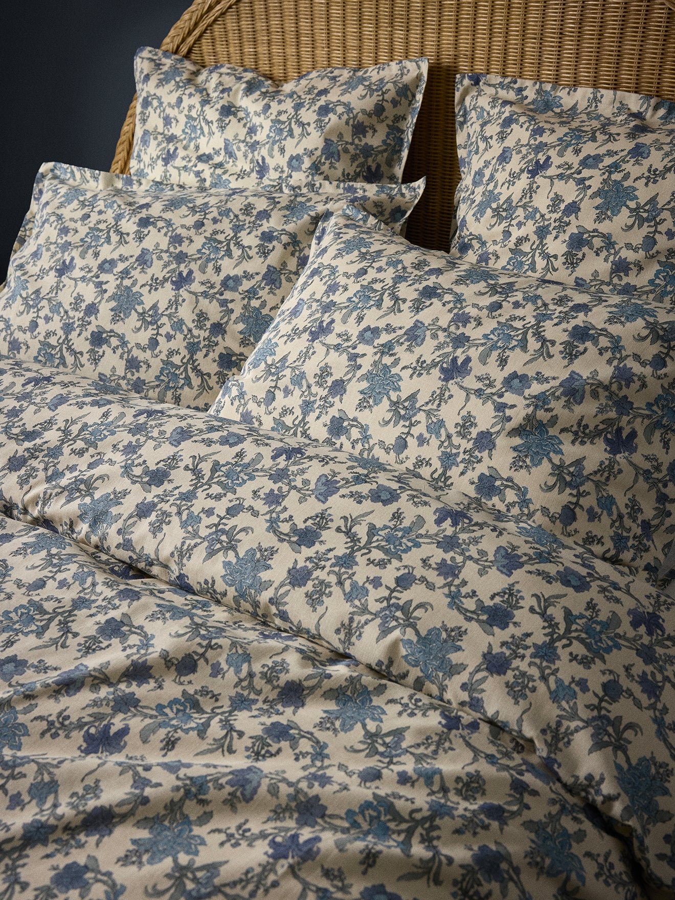 Aurore linen-look cotton pillowcase