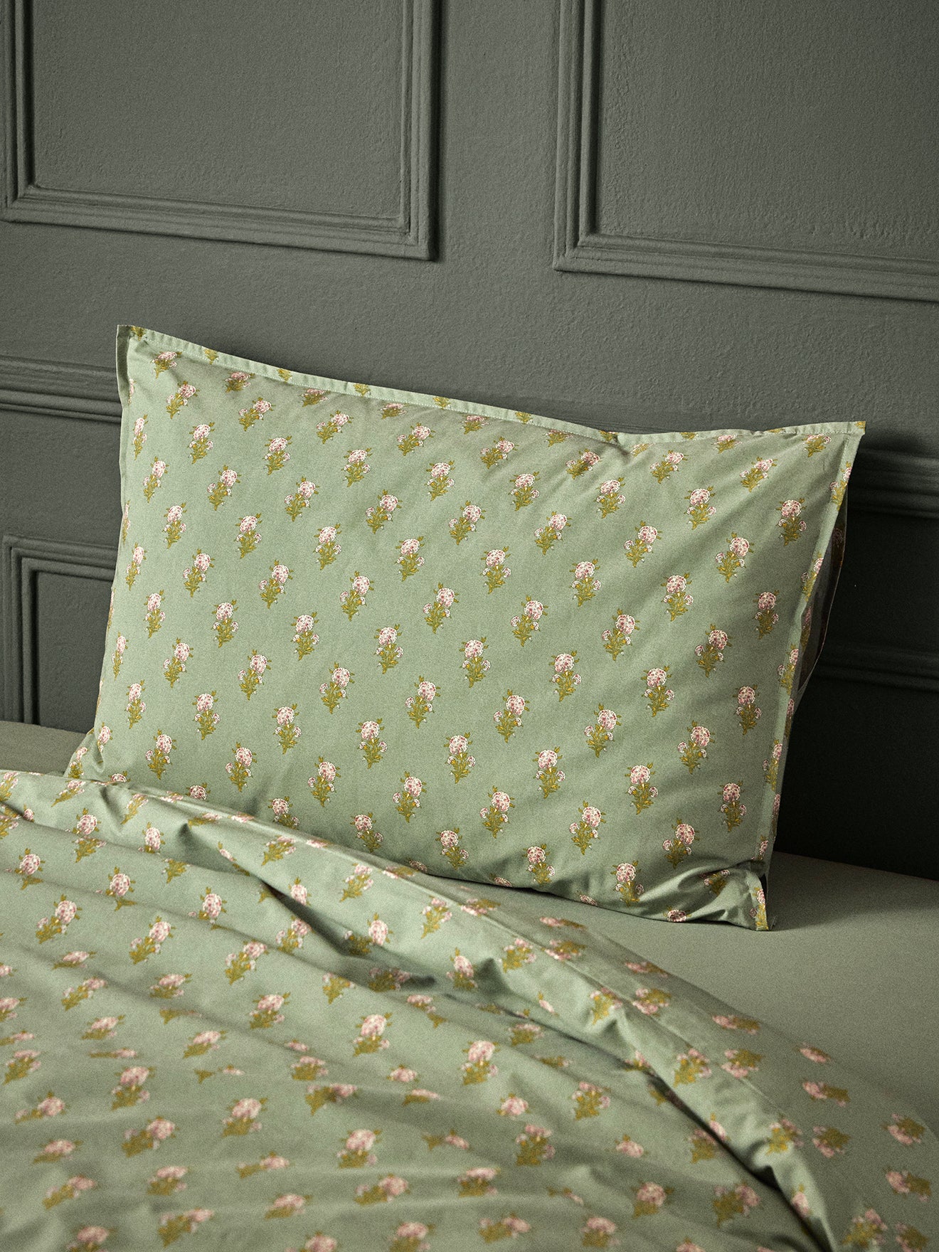 Antoinette cotton percale pillowcase