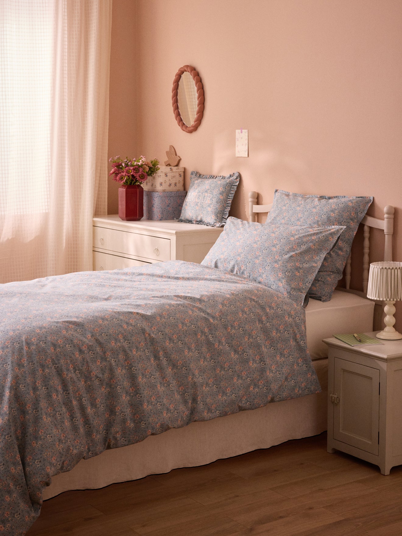 Taie d'oreiller percale de coton Mélodie