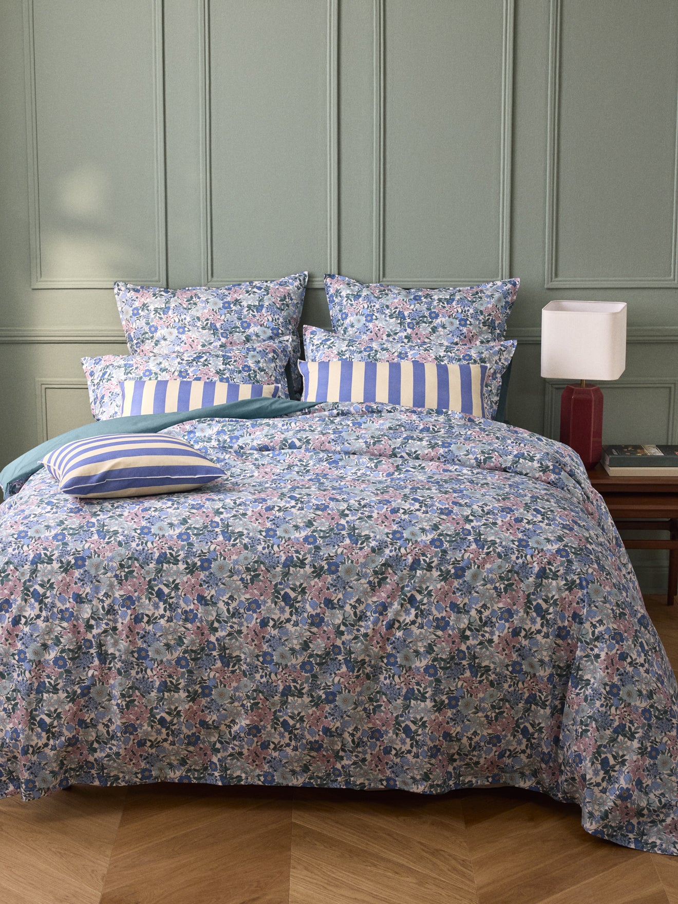 Pillowcase made with Liberty fabric and cotton percale