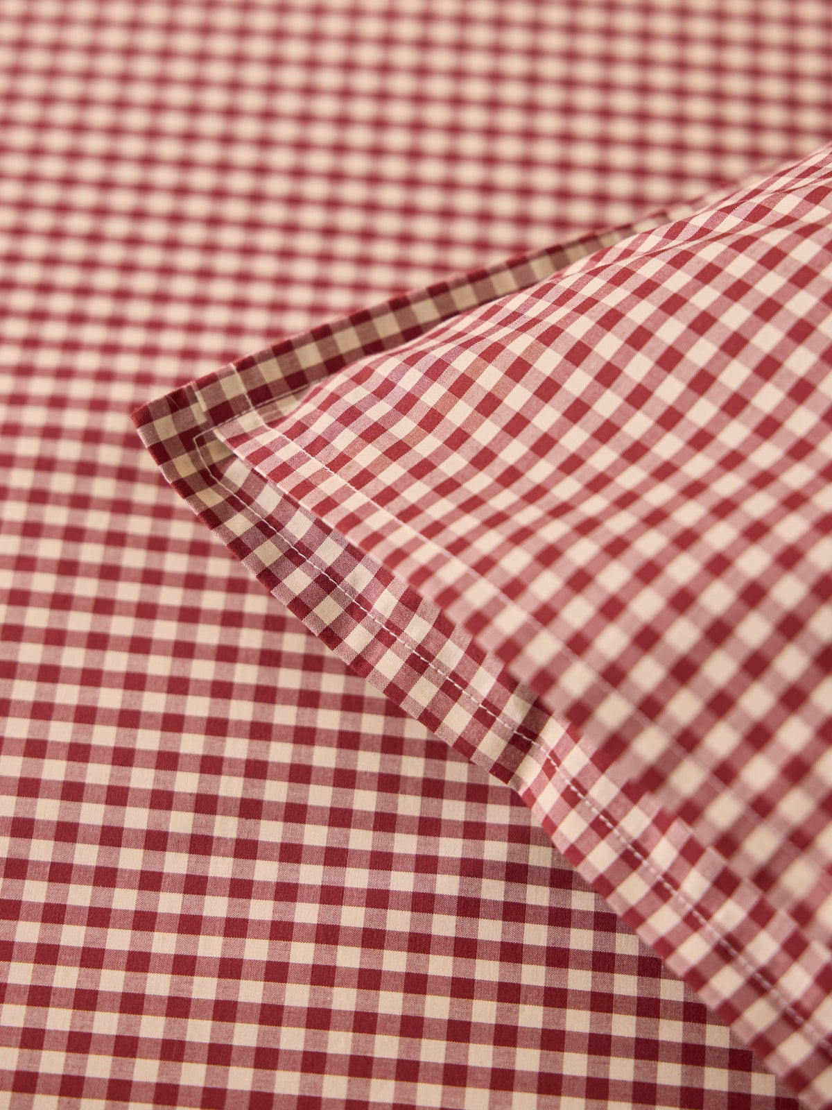 Taie d'oreiller percale de coton "Vichy"