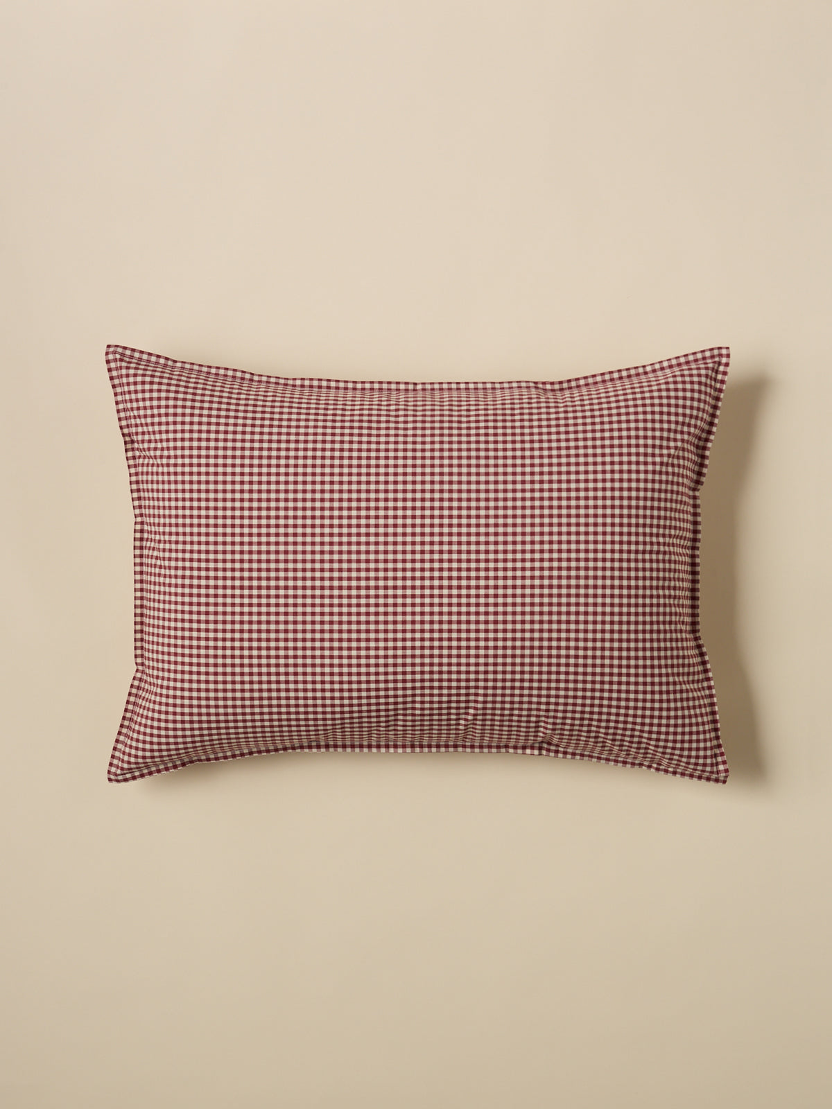 Taie d'oreiller percale de coton "Vichy"