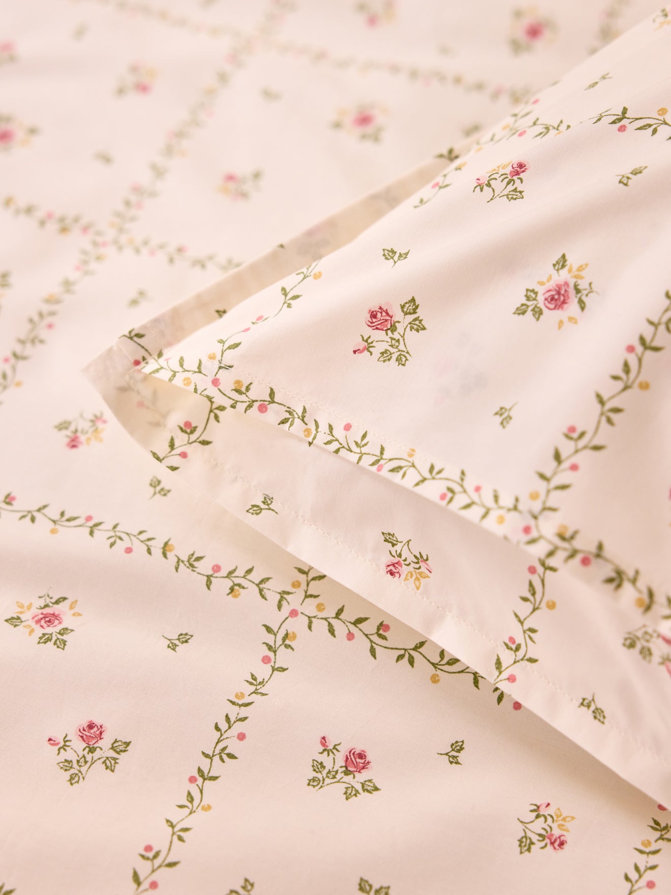 Taie d'oreiller percale de coton "Léopoldine"