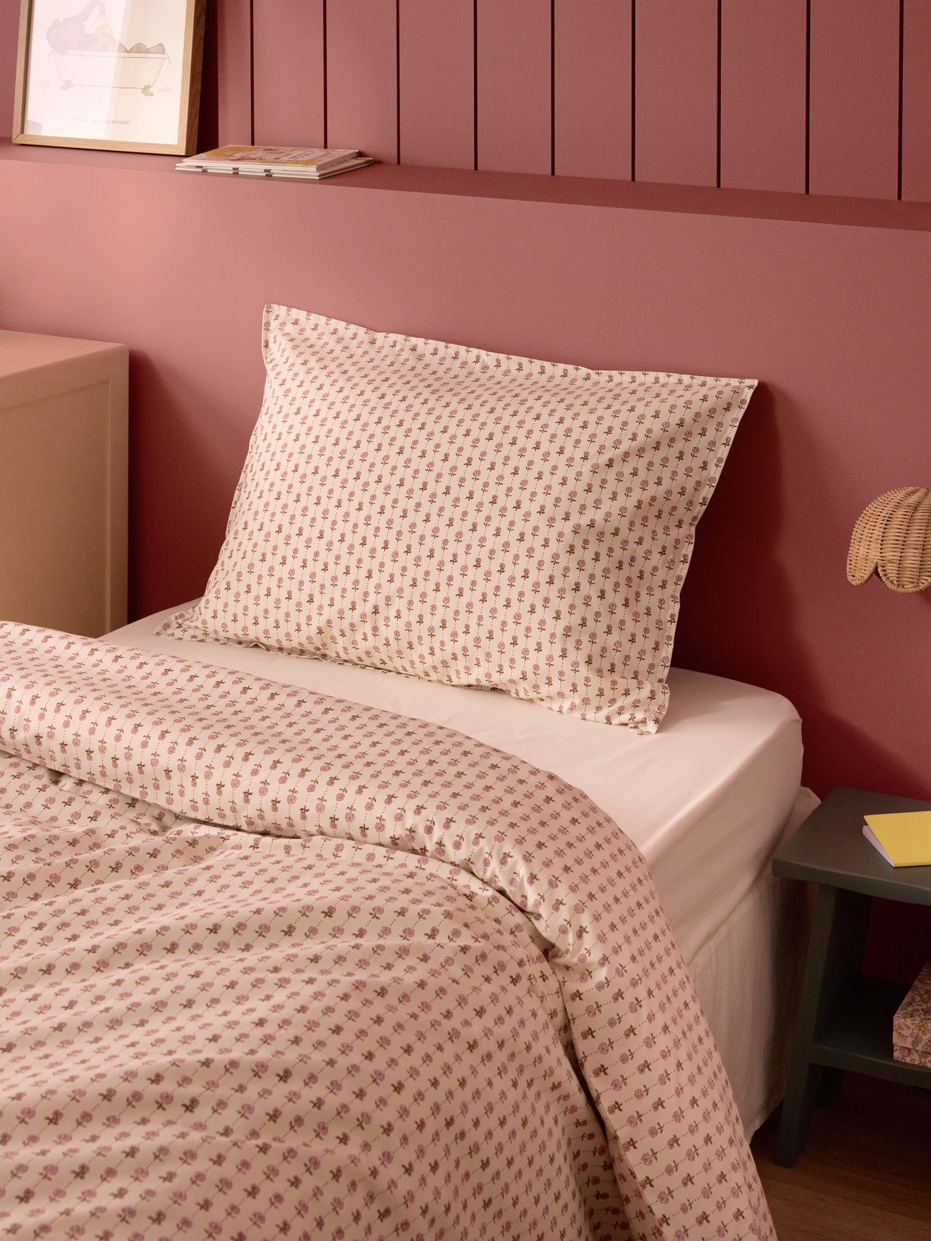 Taie d'oreiller percale de coton "Lucette"