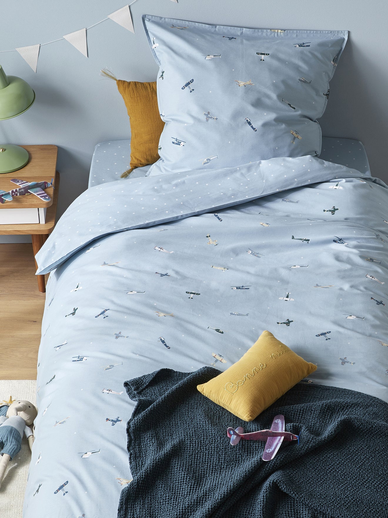 Aviator cotton duvet cover