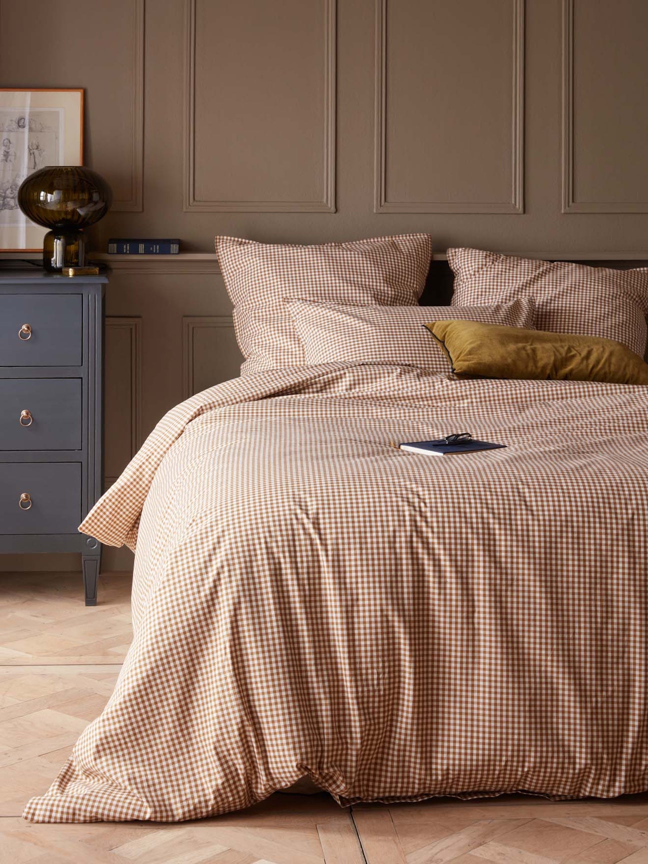 Housse de couette percale de coton "Vichy"