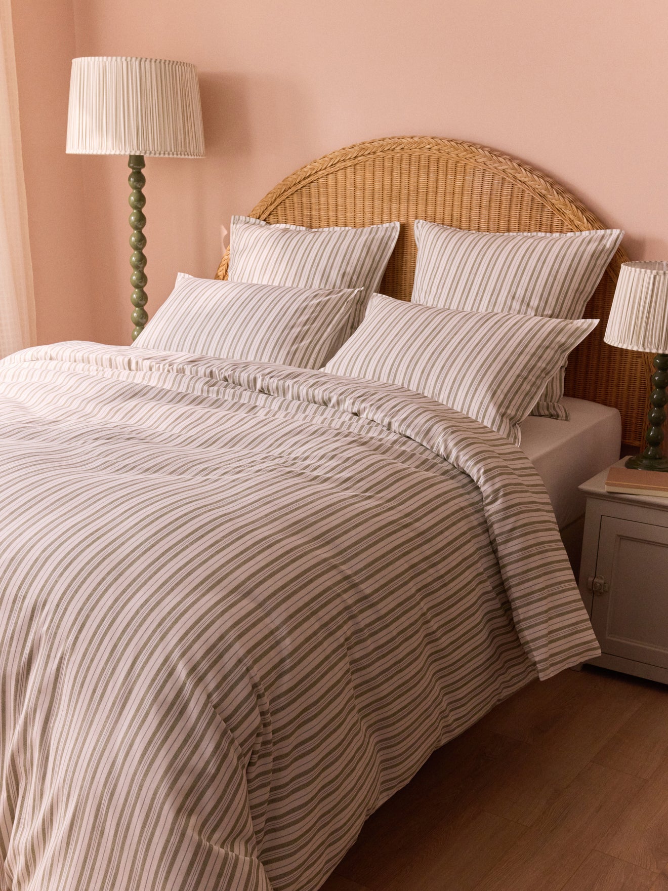 Housse de couette coton tramé aspect lin "Transat"