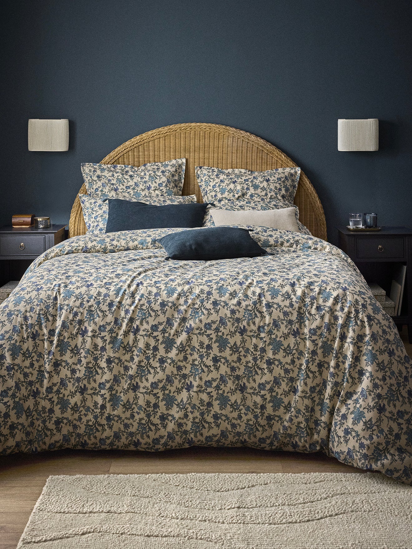 Aurore linen-look cotton duvet cover