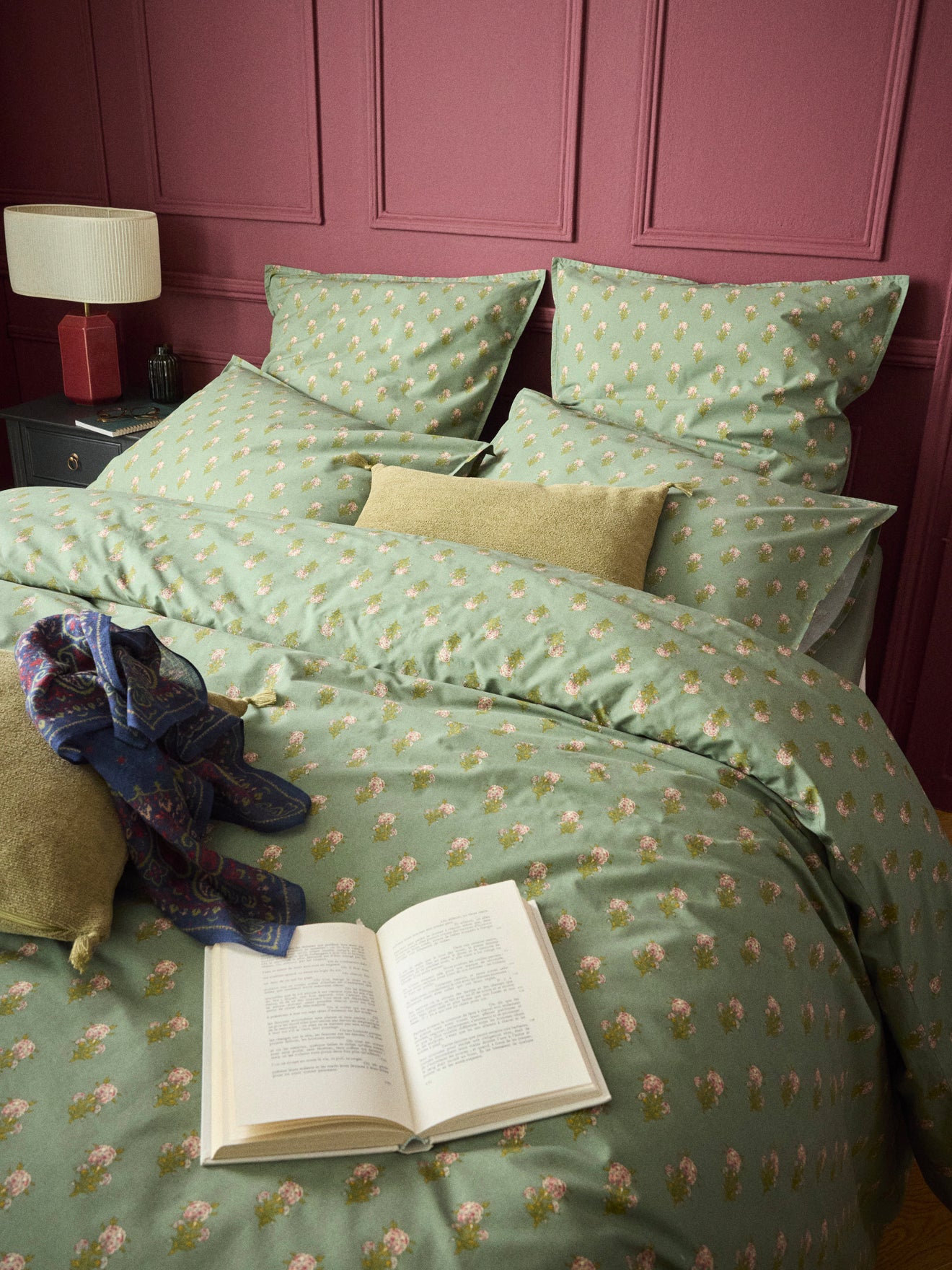 Antoinette cotton percale duvet cover