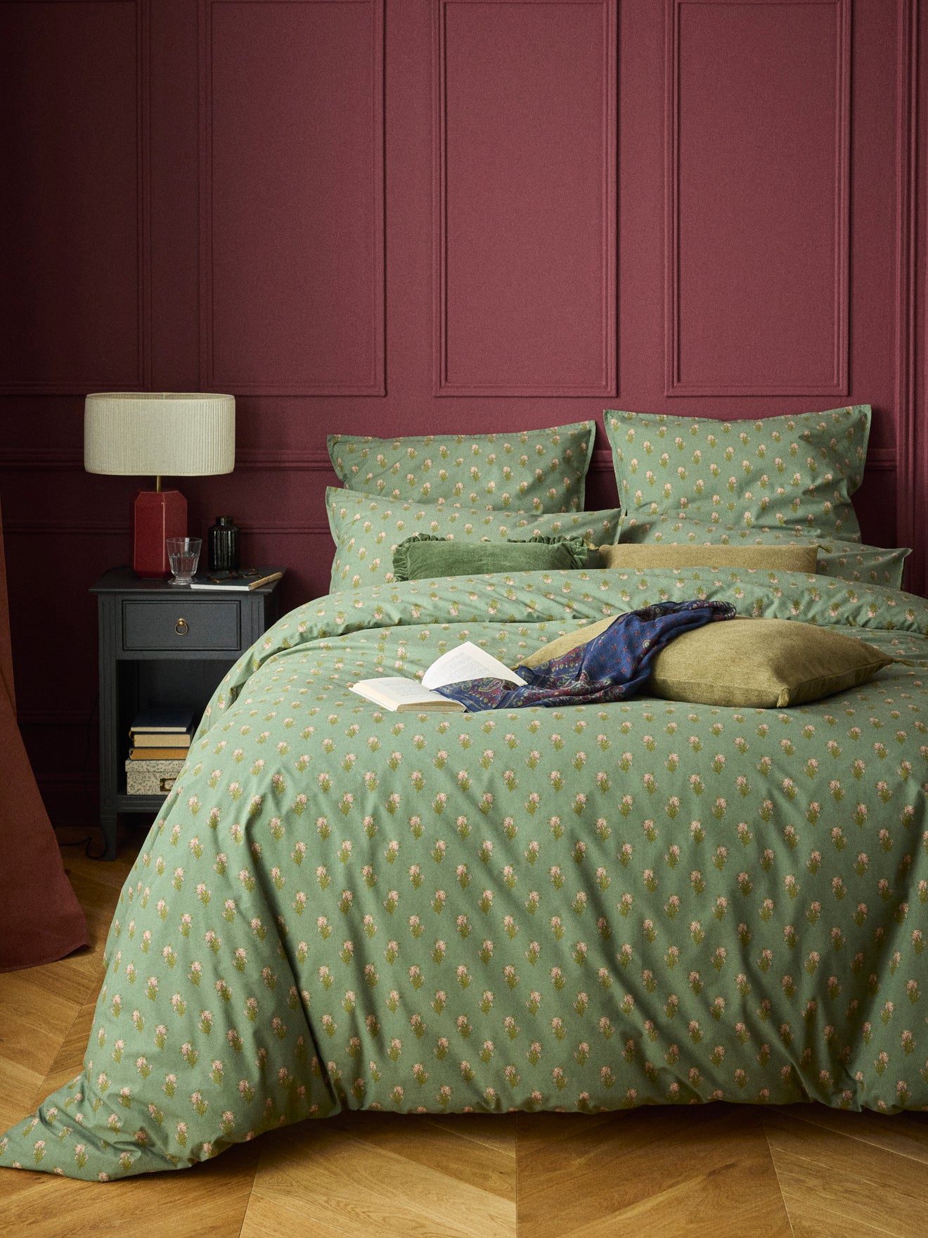 Antoinette cotton percale duvet cover