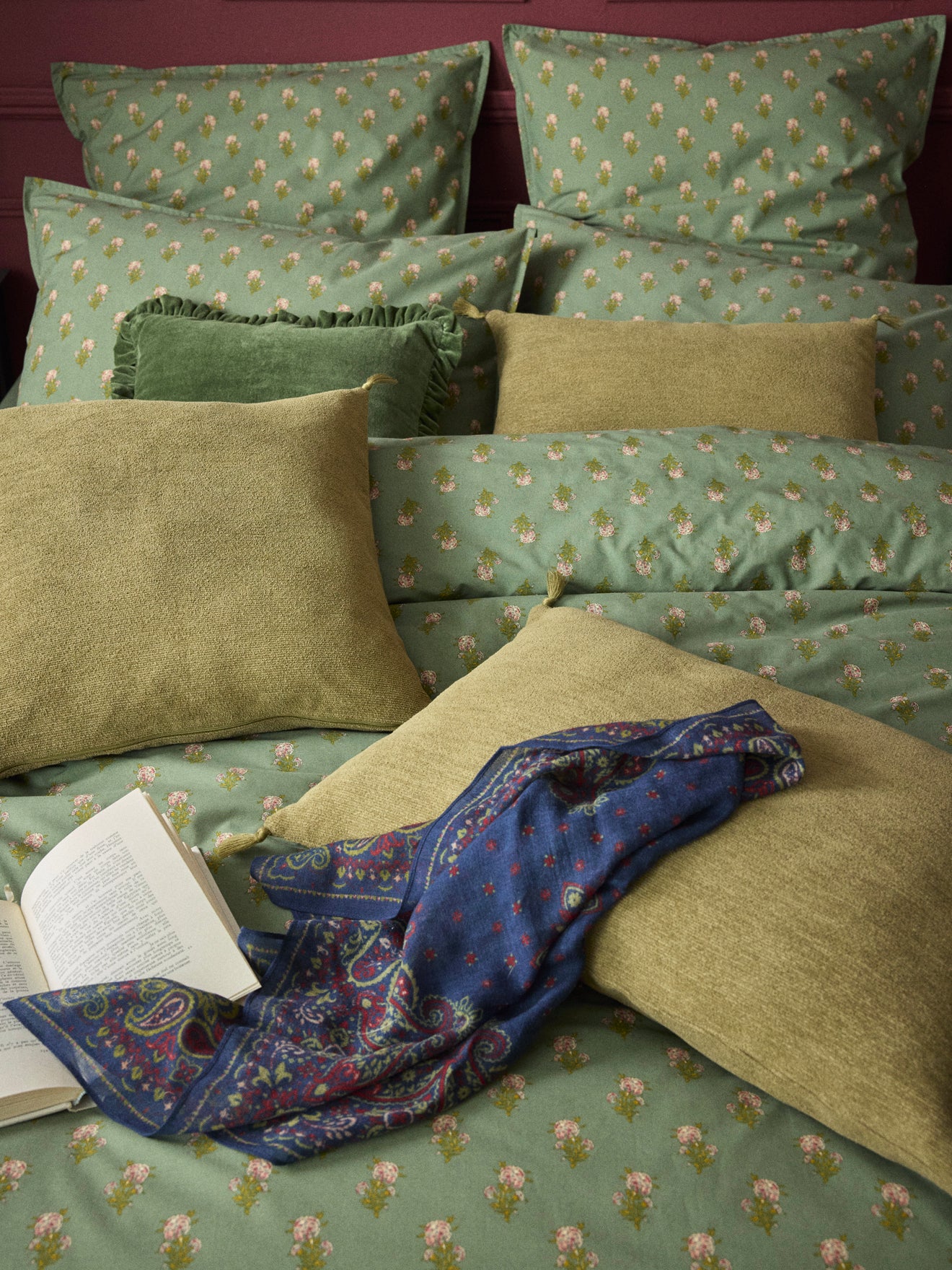 Antoinette cotton percale duvet cover