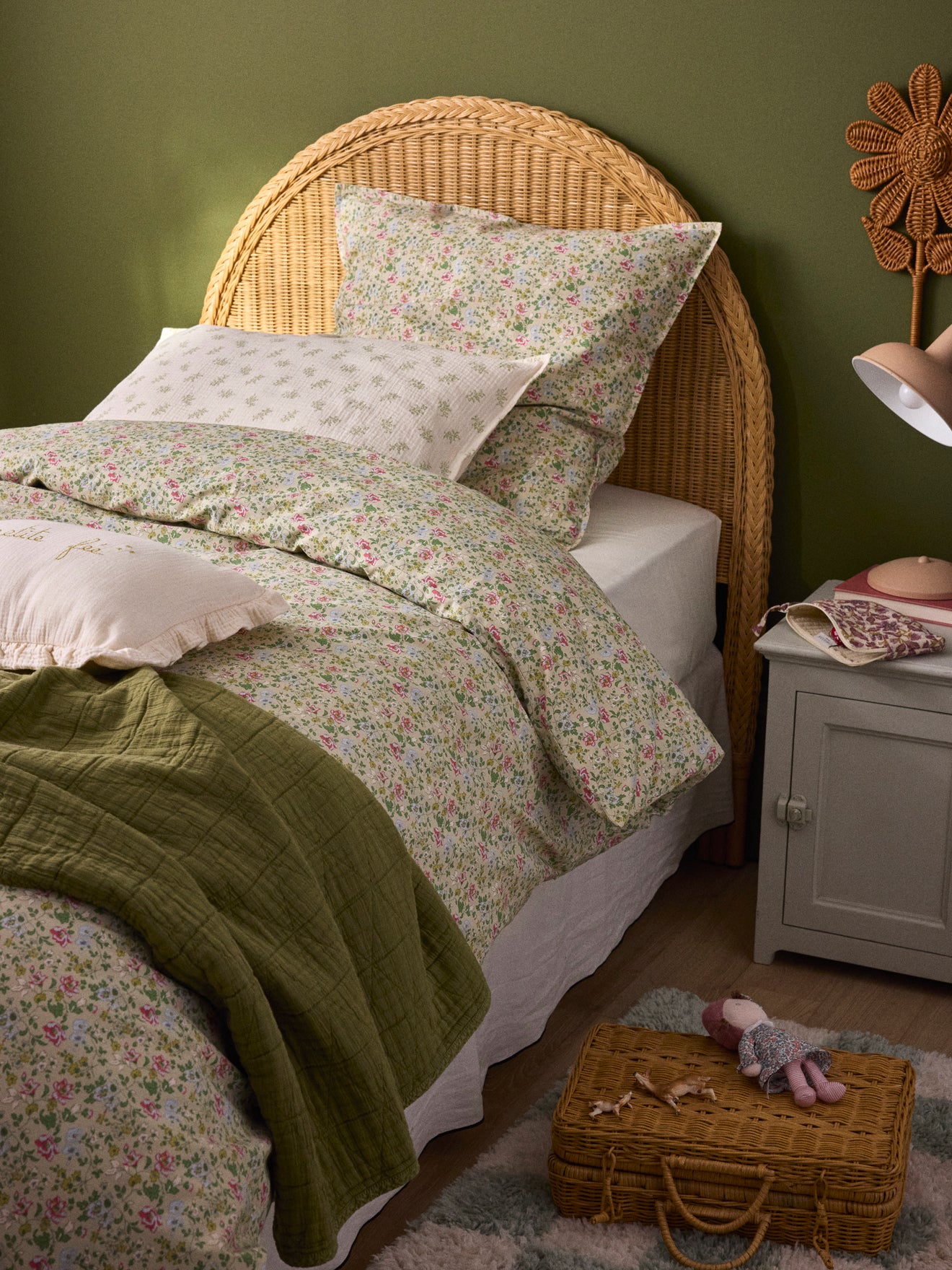 Alma cotton percale duvet cover