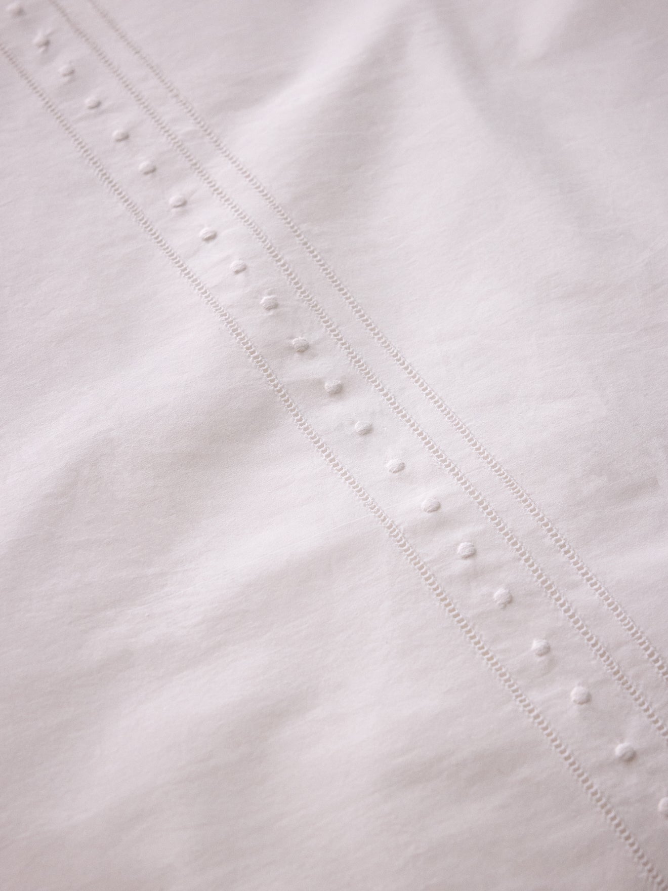 Housse de couette percale de coton brodée "Aglaé"