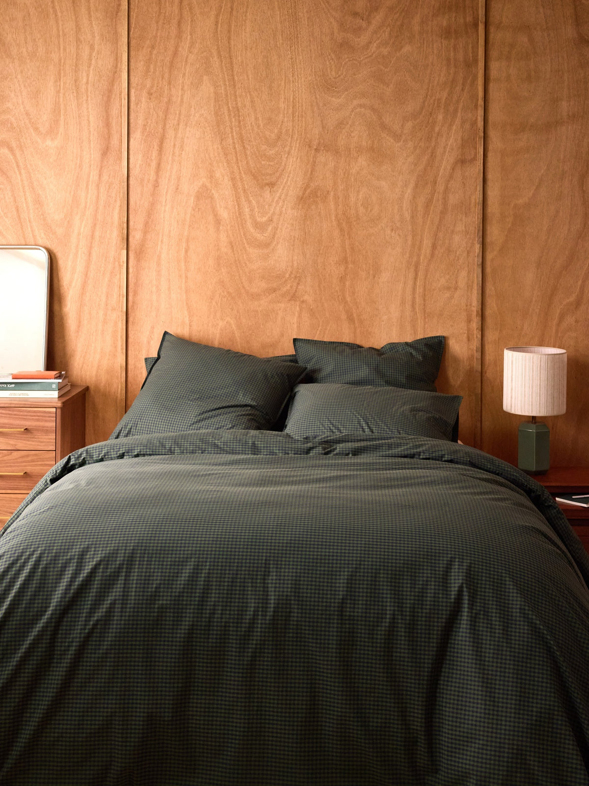 Housse de couette percale de coton "Vichy"
