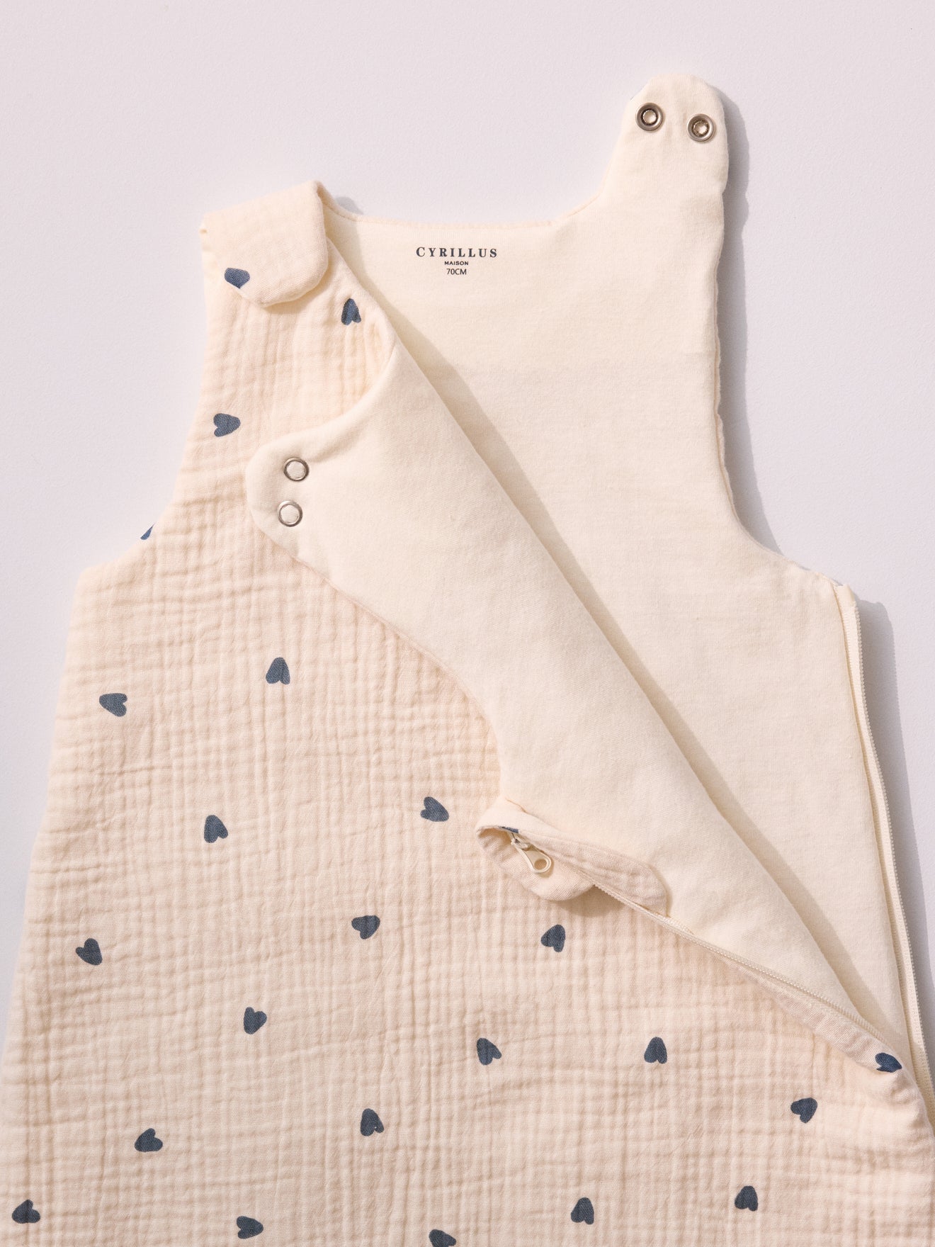 Baby's lightweight organic cotton sleepsack - TOG 1
