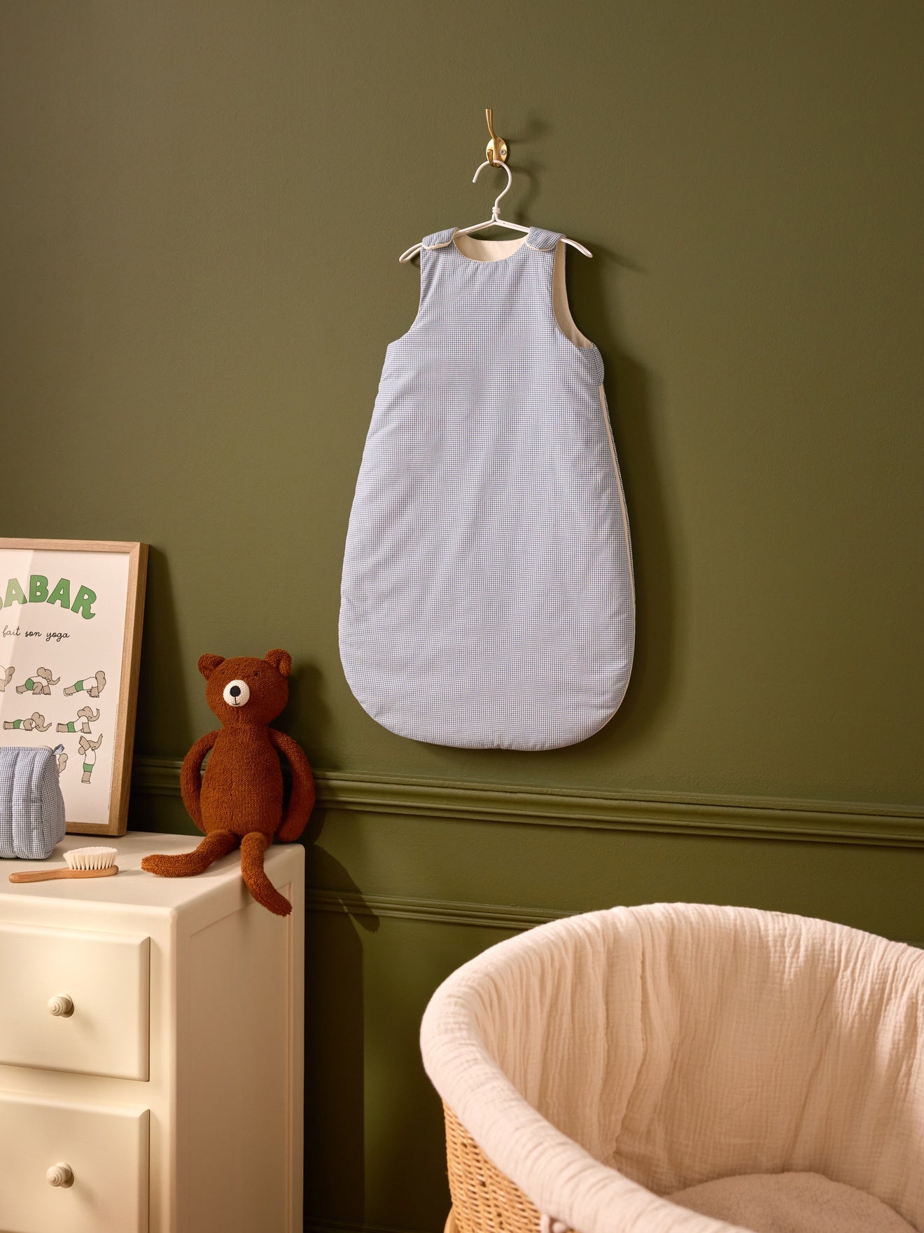 Cotton percale gingham checked sleepsack - TOG 3