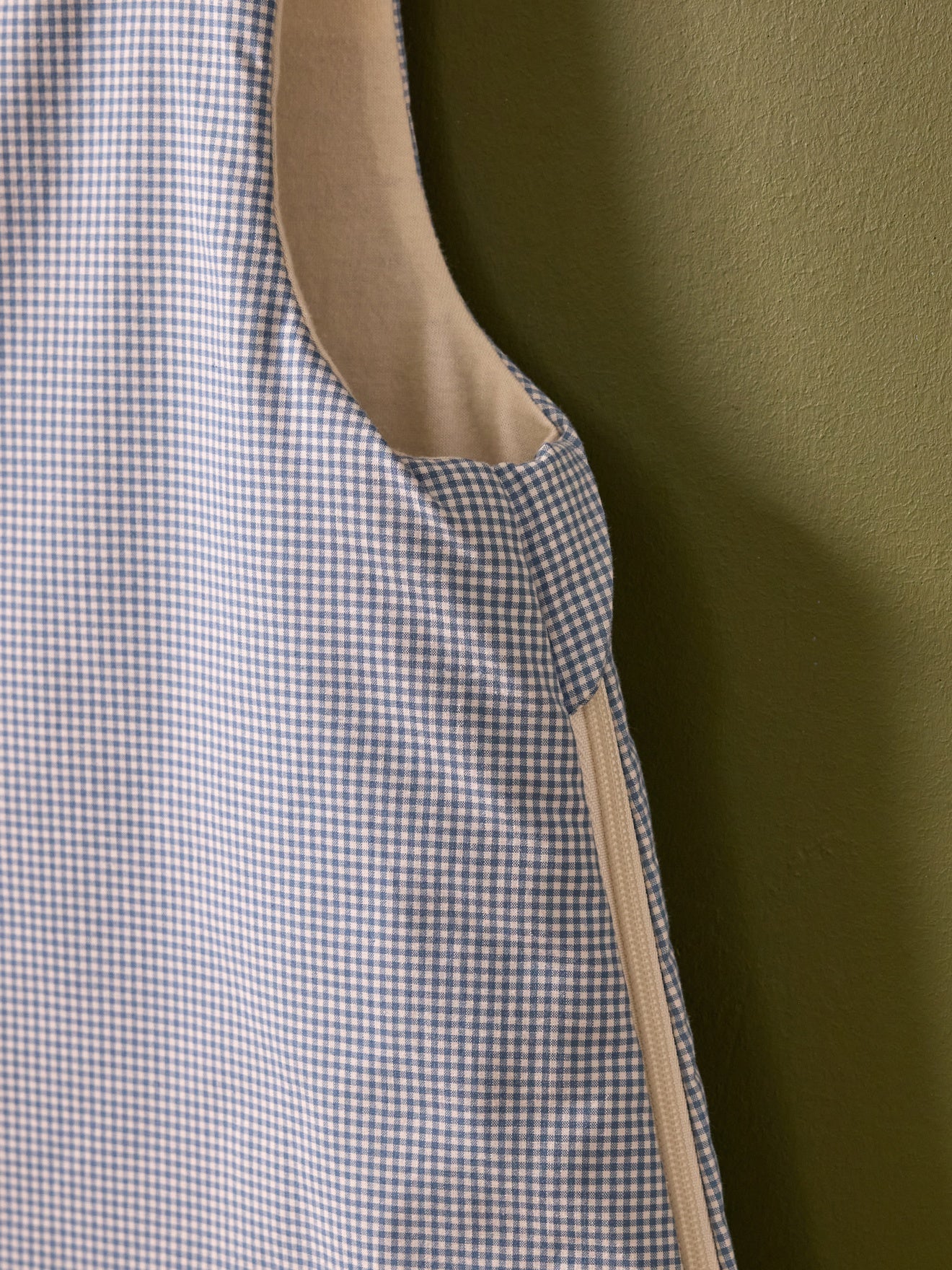 Cotton percale gingham checked sleepsack - TOG 3