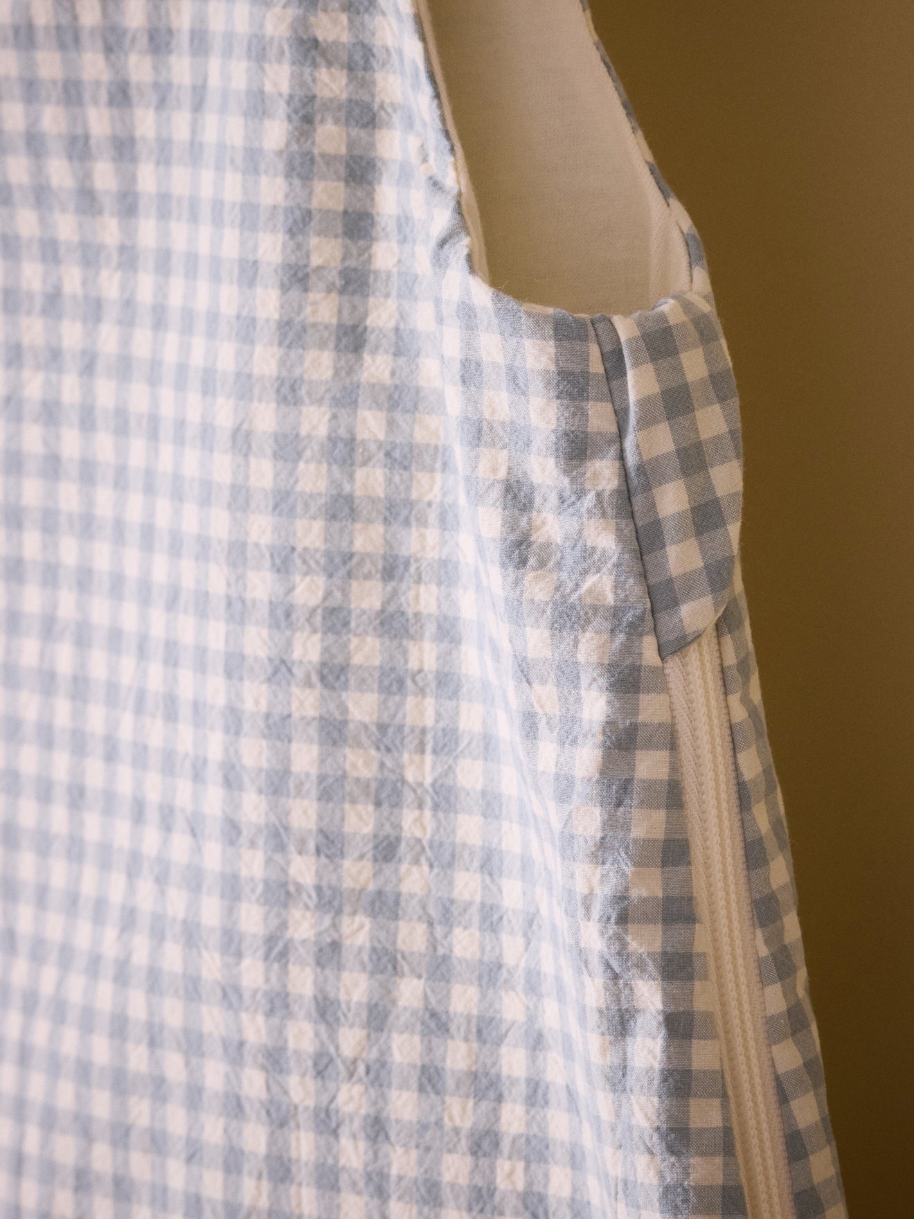 Cotton percale gingham checked sleepsack - TOG 3