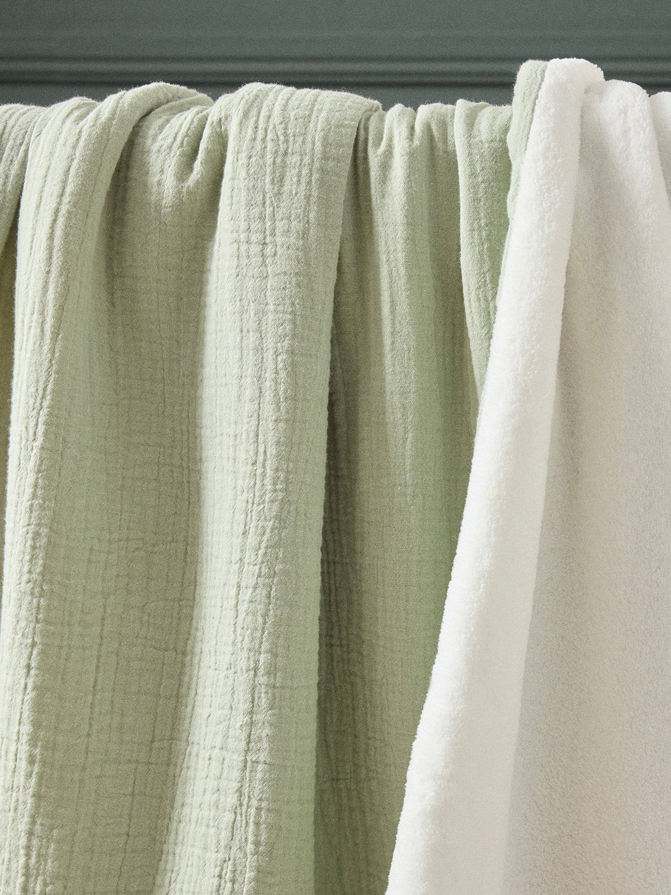 Plaid bébé gaze de coton et micro-polaire