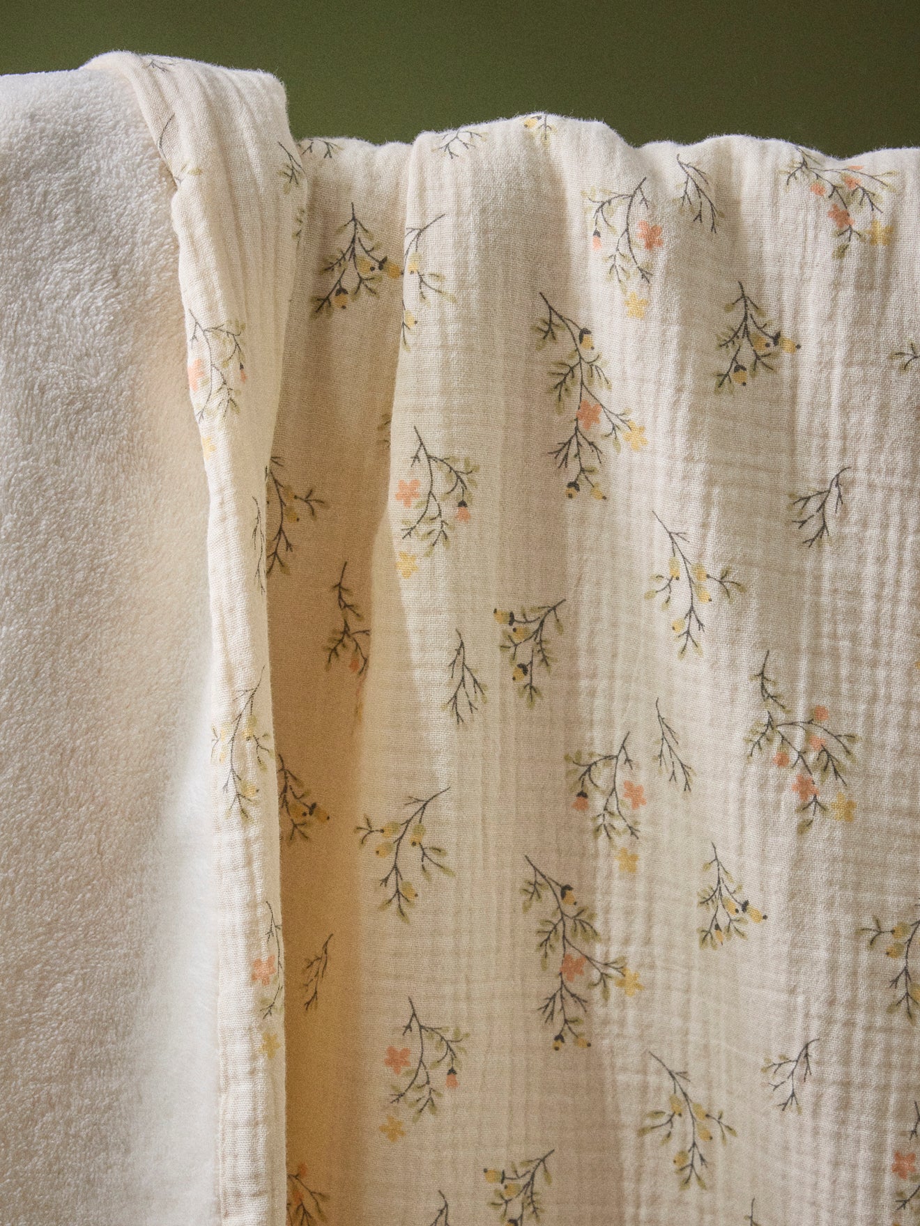 Plaid bébé gaze de coton et micro-polaire