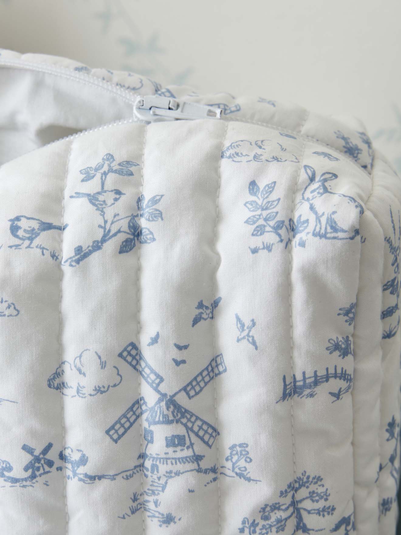 Toile de Jouy inspired toiletries case