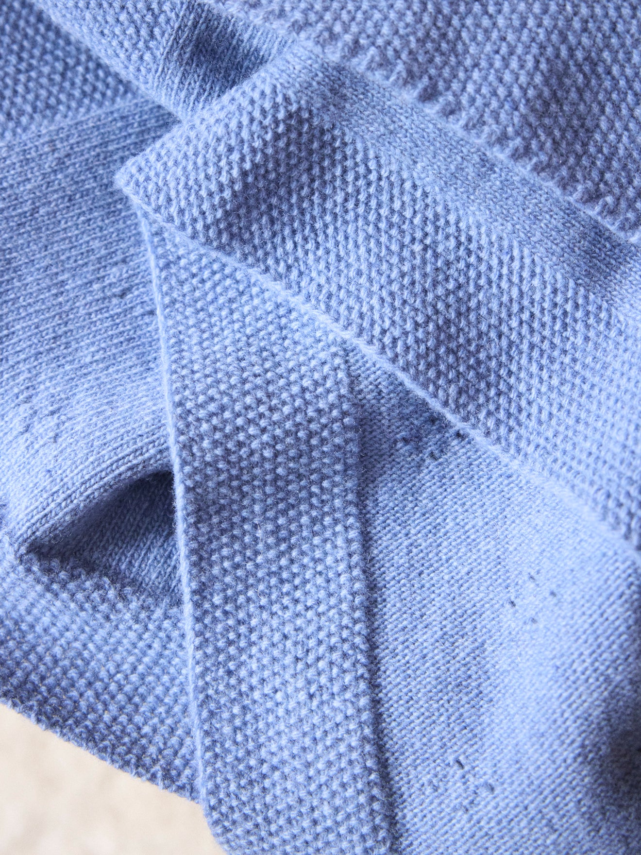 Baby's lambswool pointelle blanket