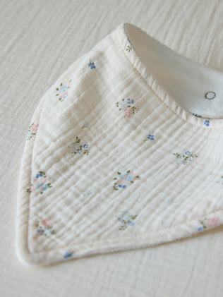 Cotton gauze and terry cloth bandana bib