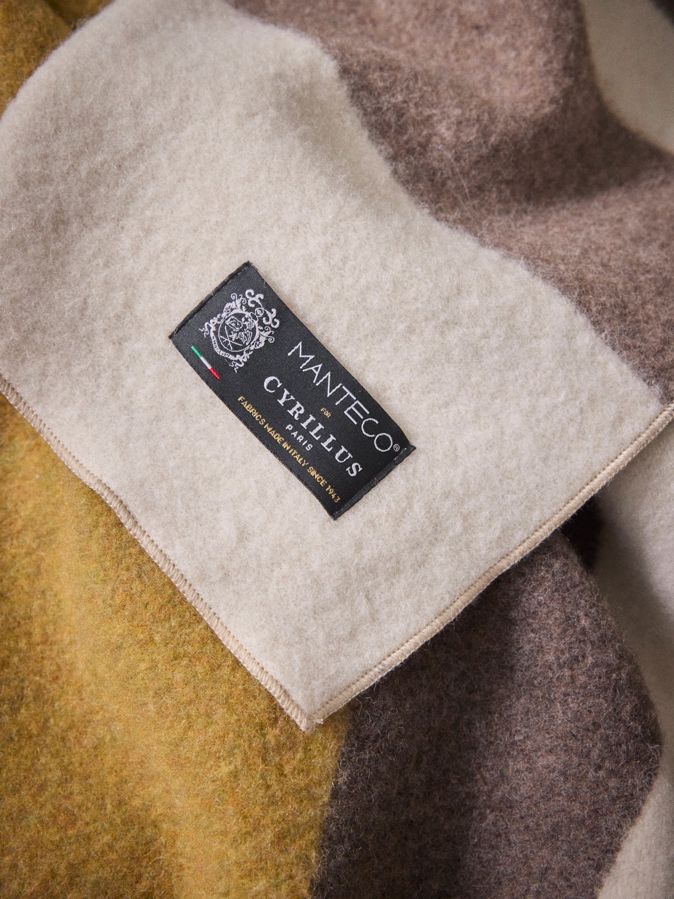 Wool-rich striped throw