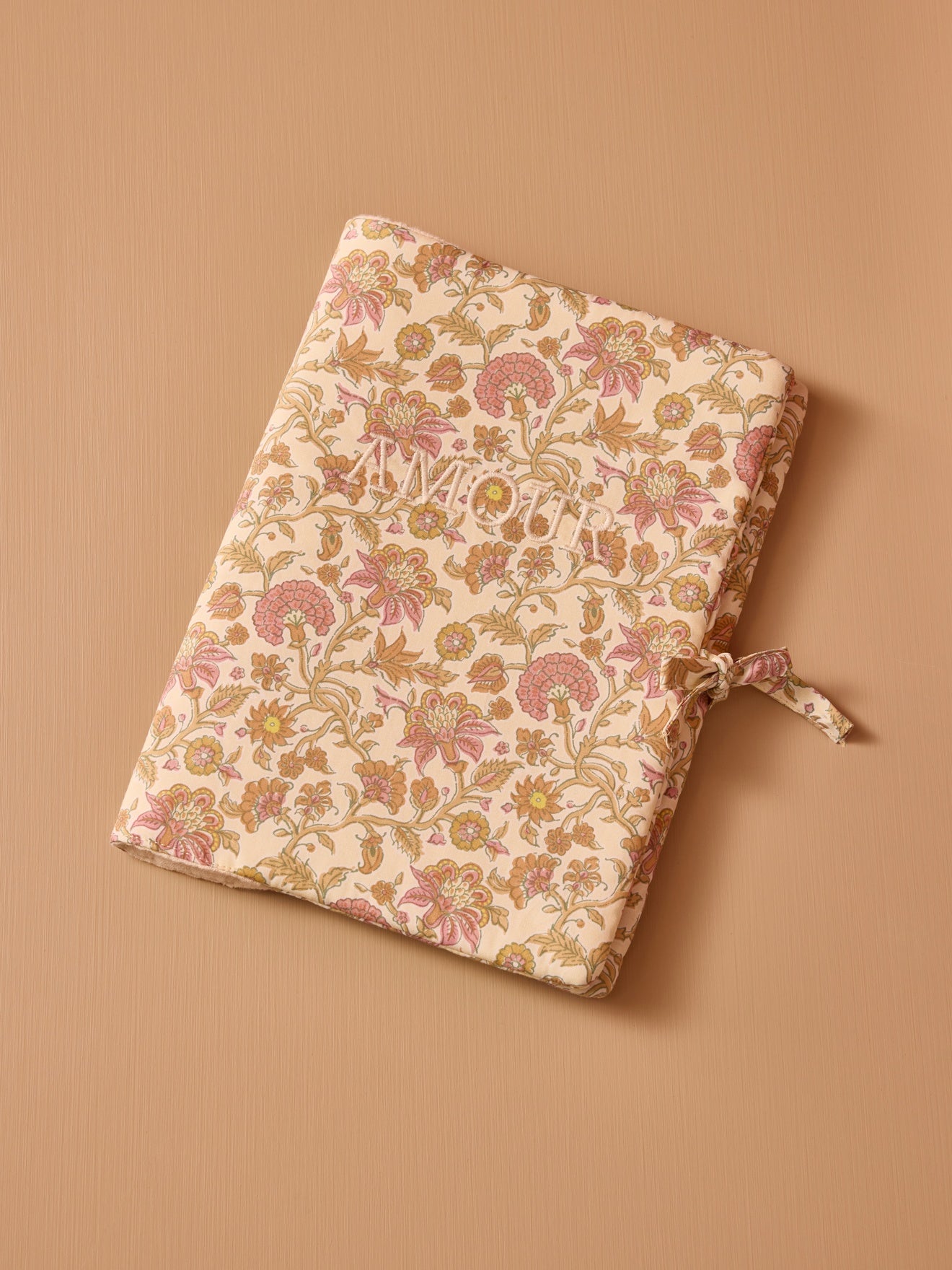 Medical record booklet gingham check gauze cover
