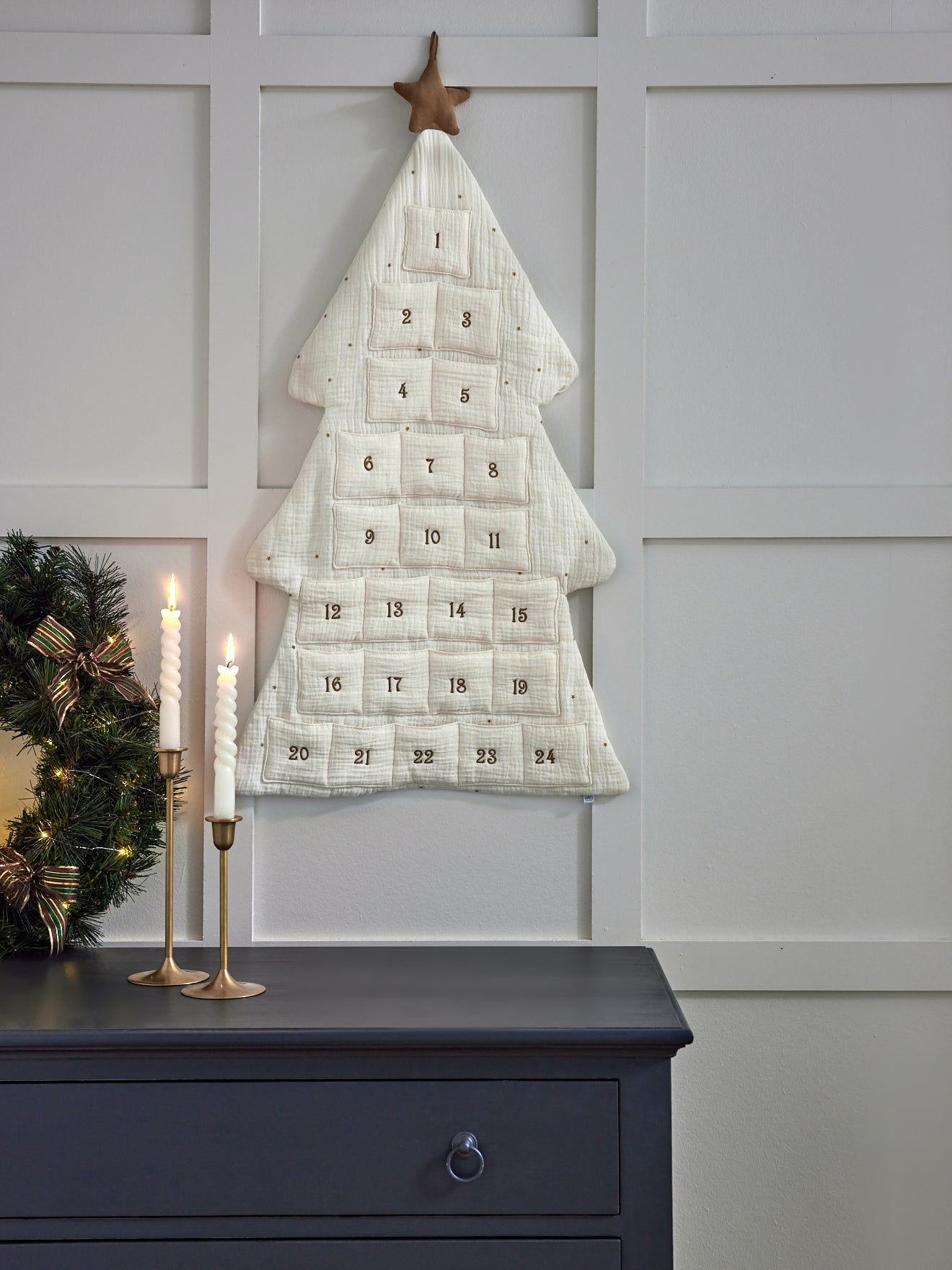 Advent calendar in cotton gauze