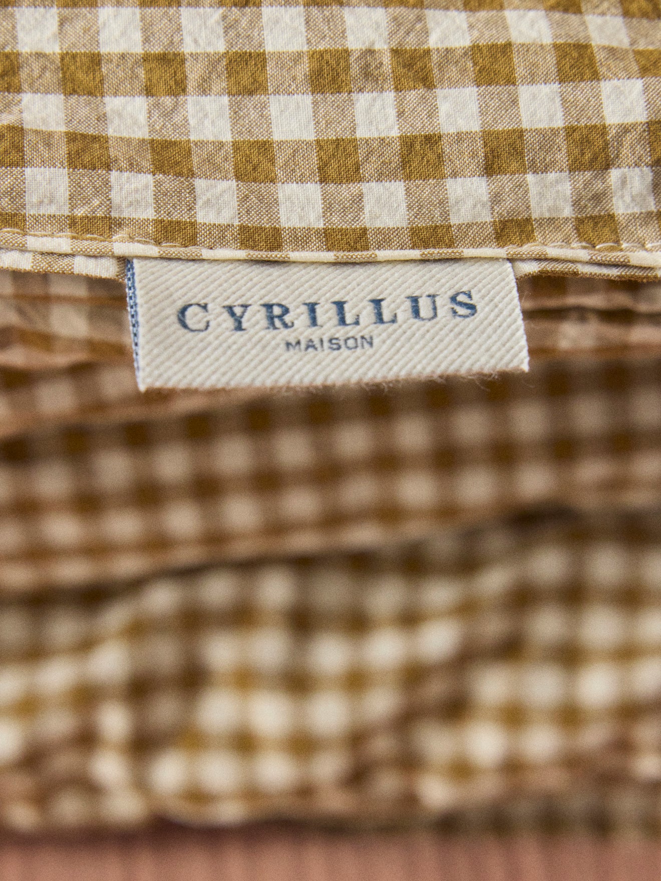 Gingham check cotton comforter