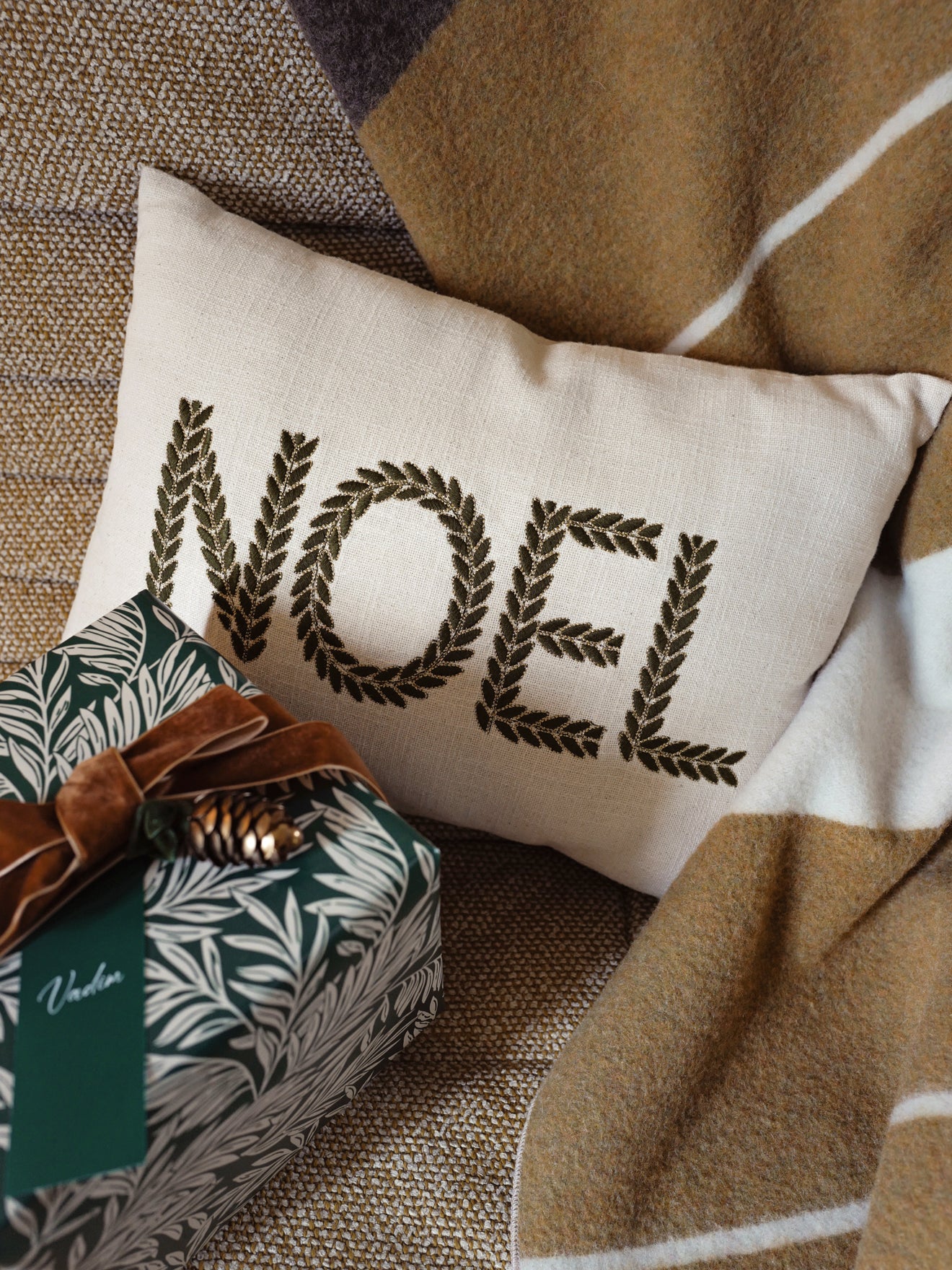 Housse de coussin Noël en coton