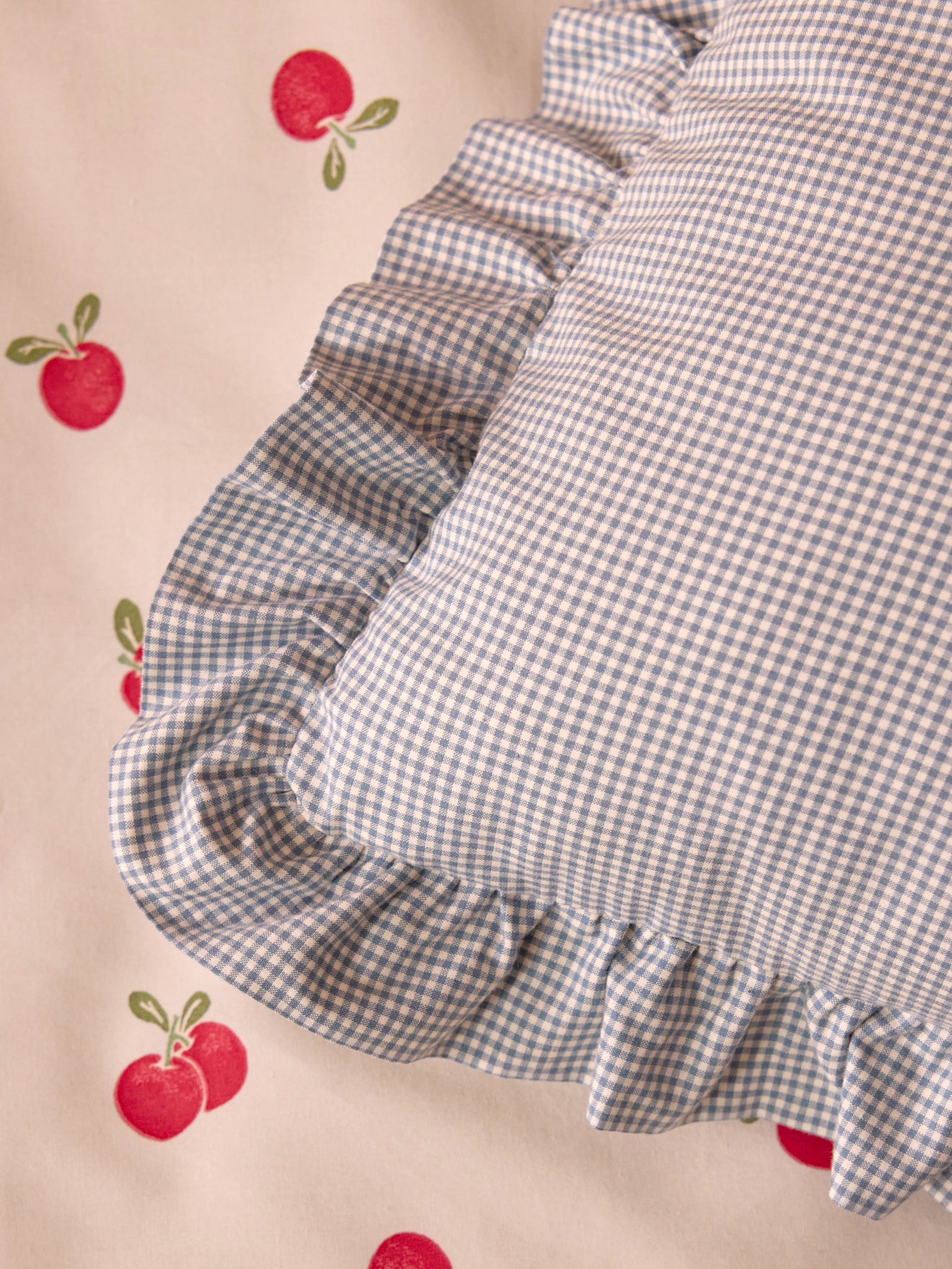 Amour gingham check cushion