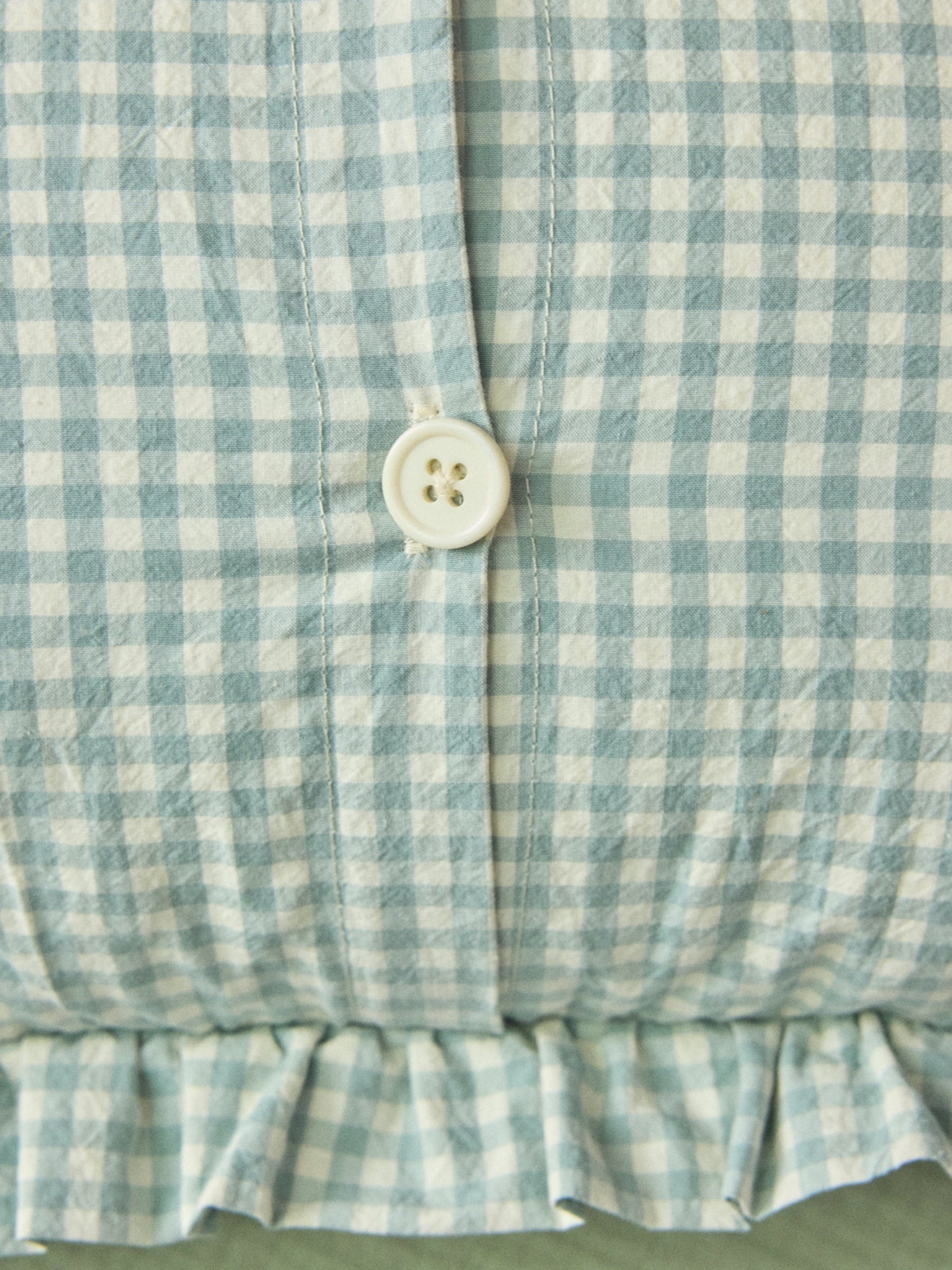 Coussin "Amour" imprimé vichy