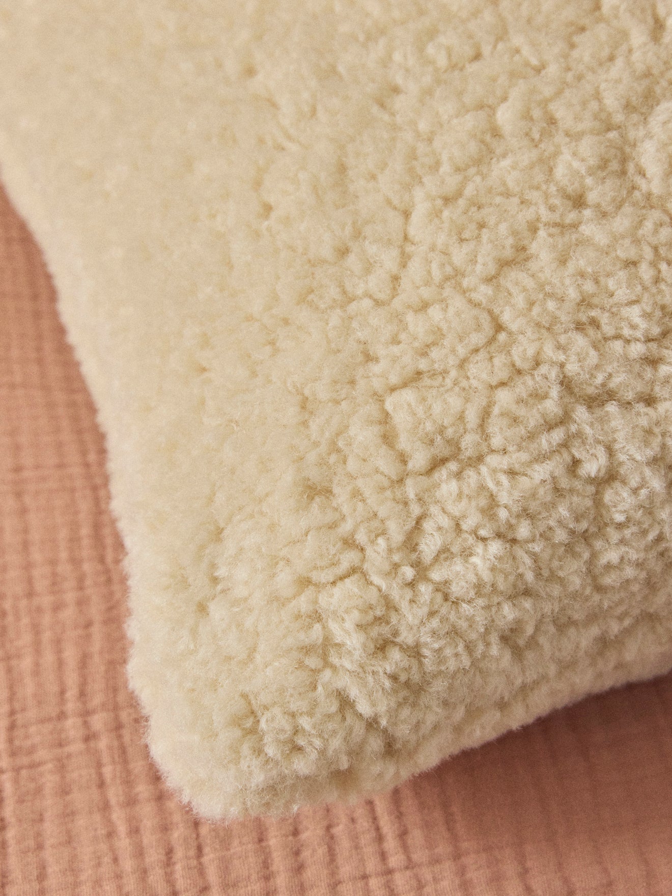 Housse de coussin sherpa