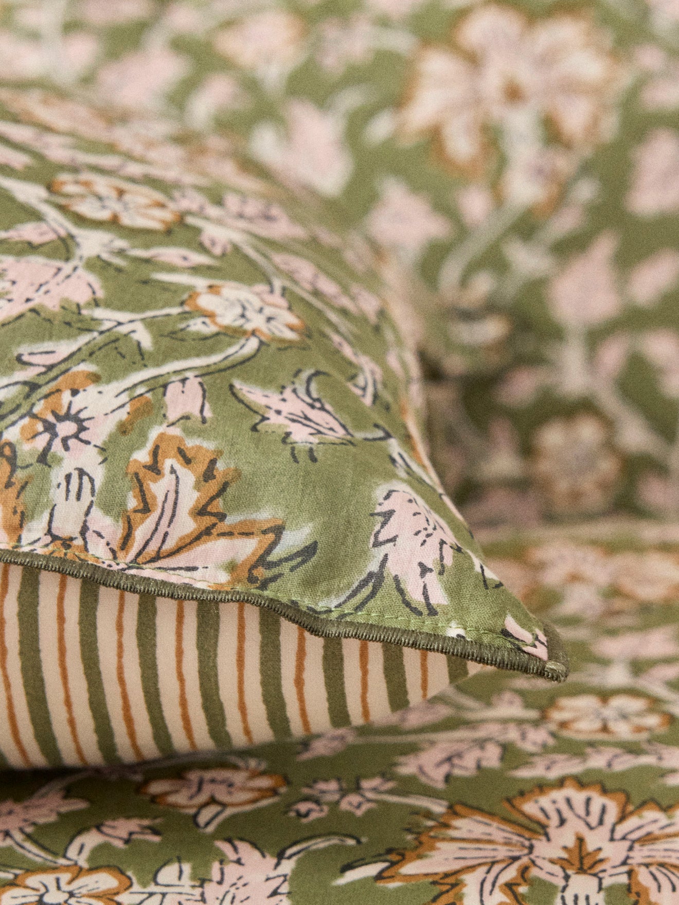 Indian floral cushion cover