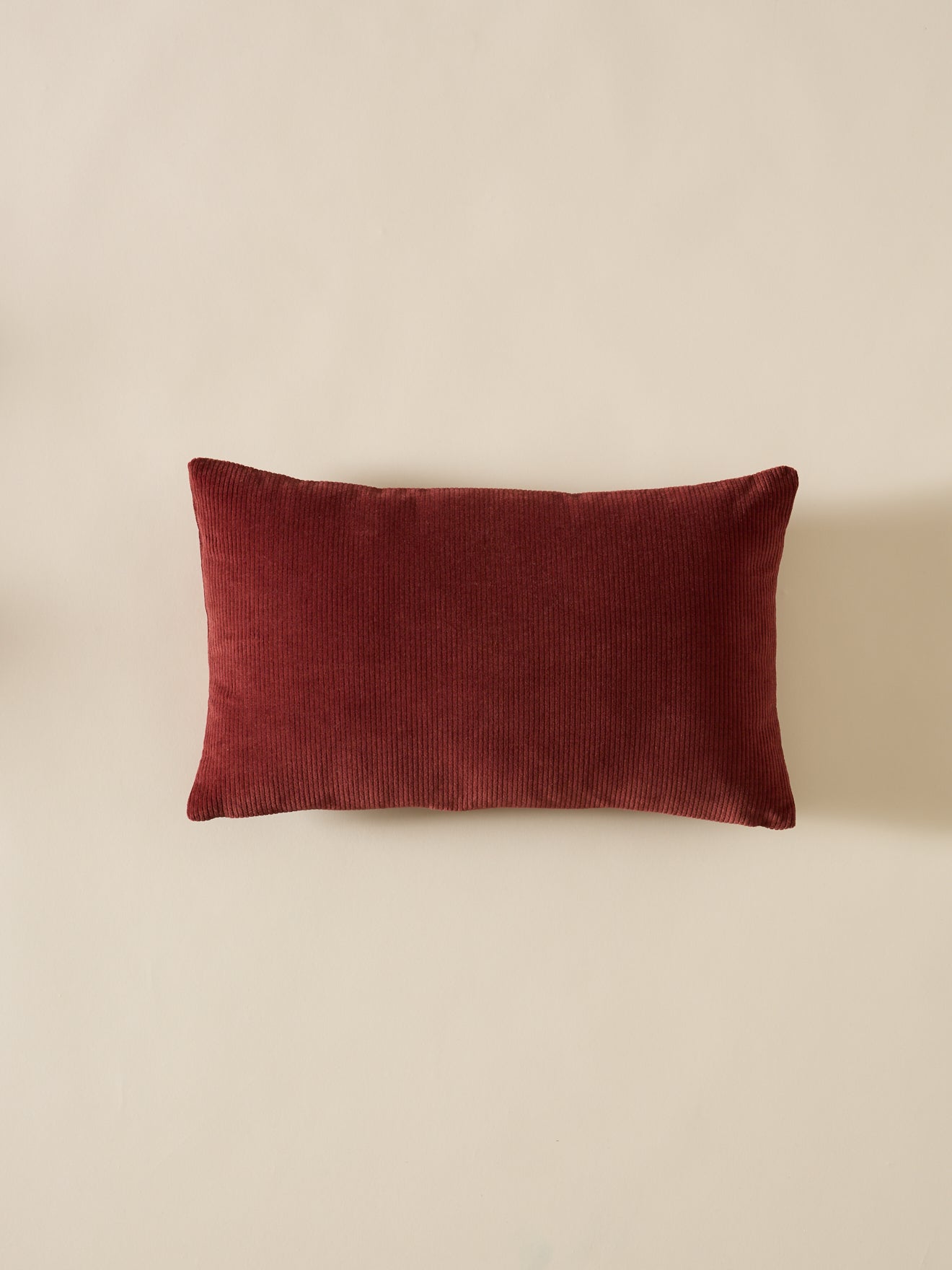 Housse de coussin en velours côtelé