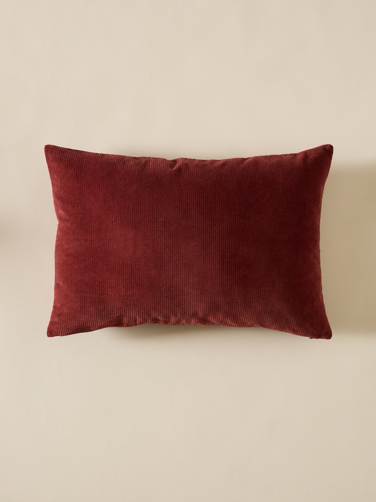 Housse de coussin en velours côtelé