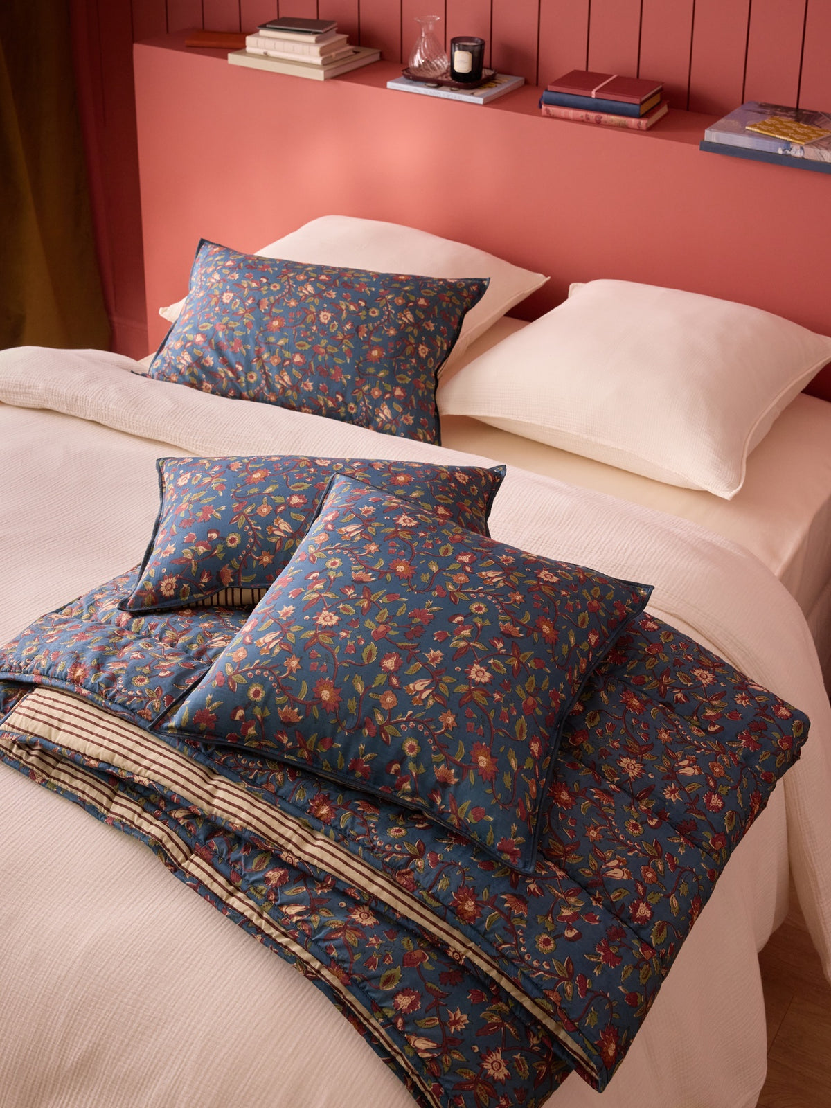 Housse de coussin imprimé indien