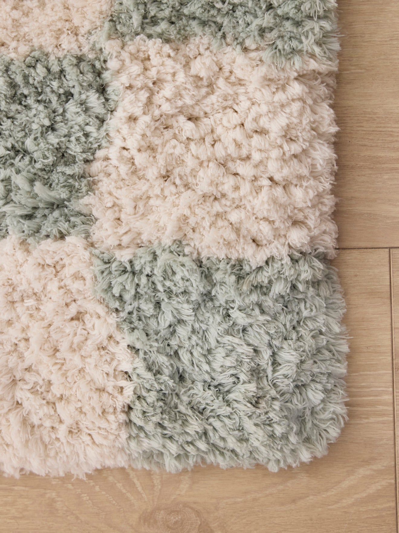 Rug with checked pattern