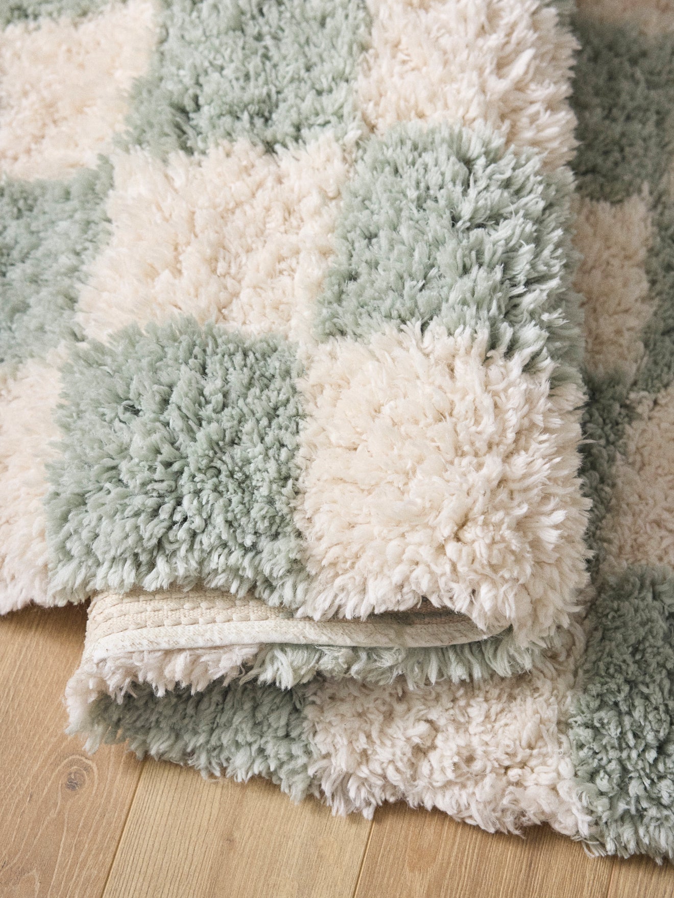 Rug with checked pattern